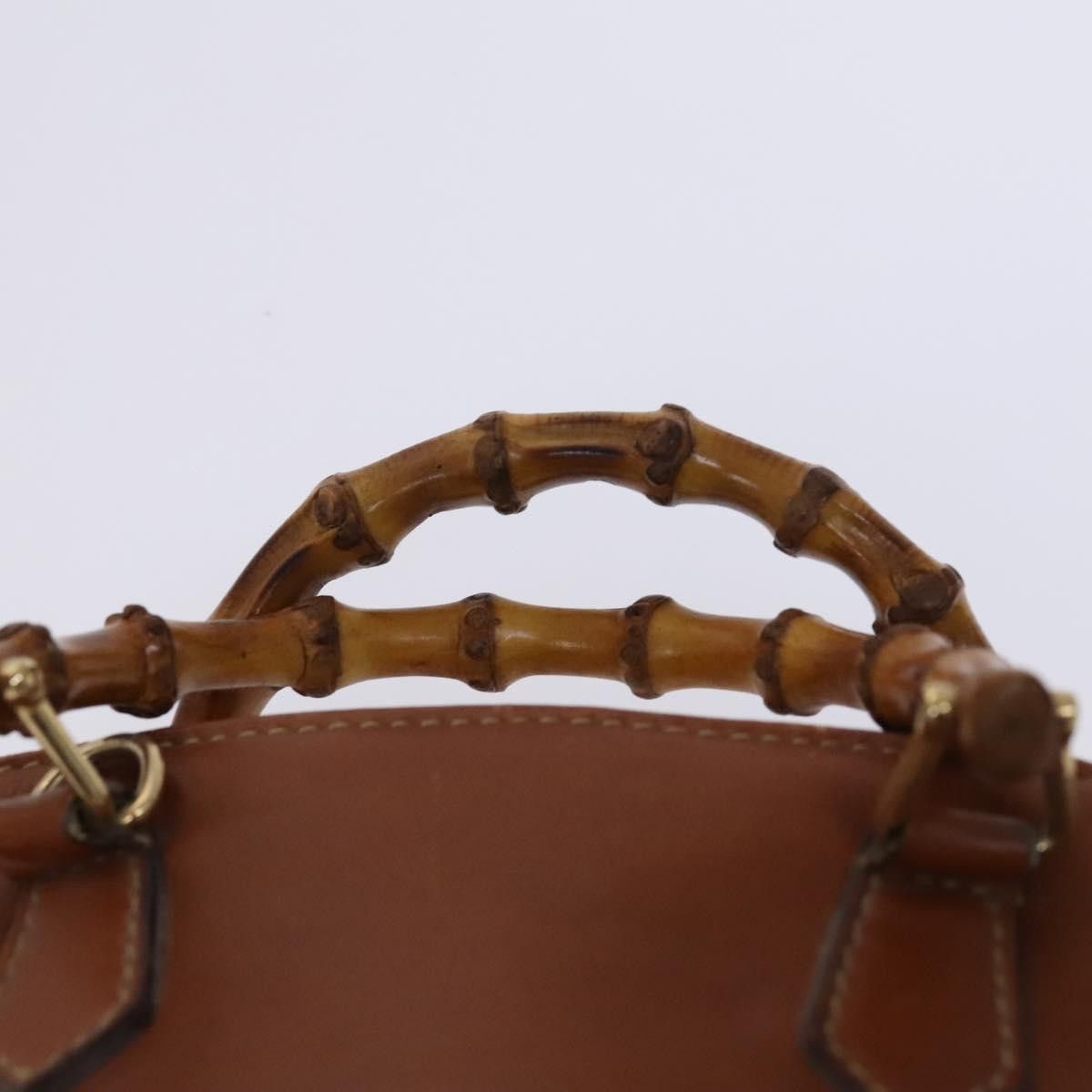 Gucci GUCCI Bamboo Hand Bag Leather Brown Gold 007 2032 007 2032 Size ONE SIZE - 8 Thumbnail