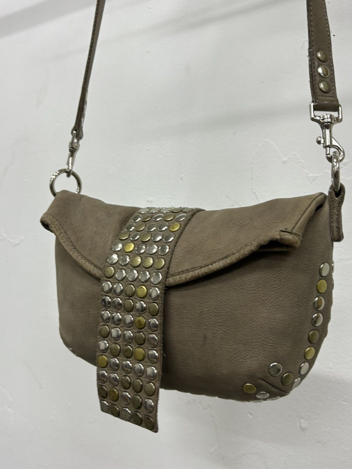 KMRii LGB GOA Lamb Leather Cyberpunk Studded Sling Bag Size ONE SIZE - 3 Thumbnail