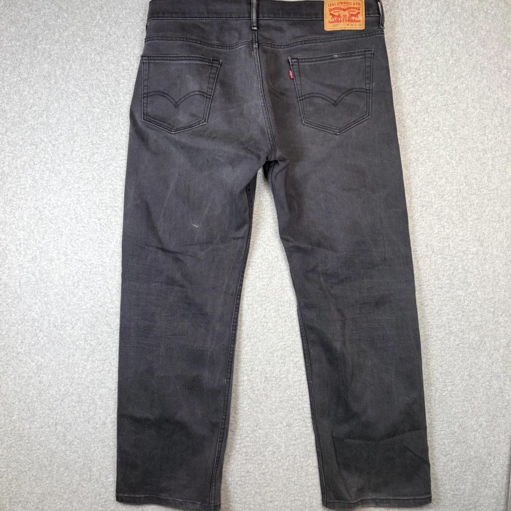 Levi's VINTAGE Levis 569 Jeans 36x32 Black Ankle Length Relaxed Straight Mens Hole Size US 36 / EU 52 - 7 Thumbnail