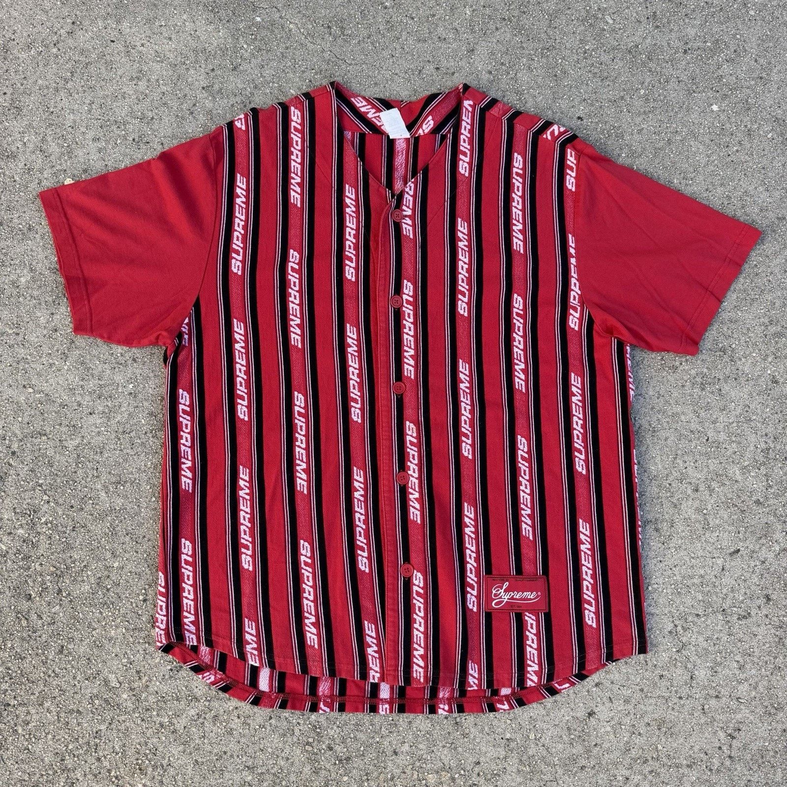 Supreme Supreme Velour Baseball Jersey | Grailed