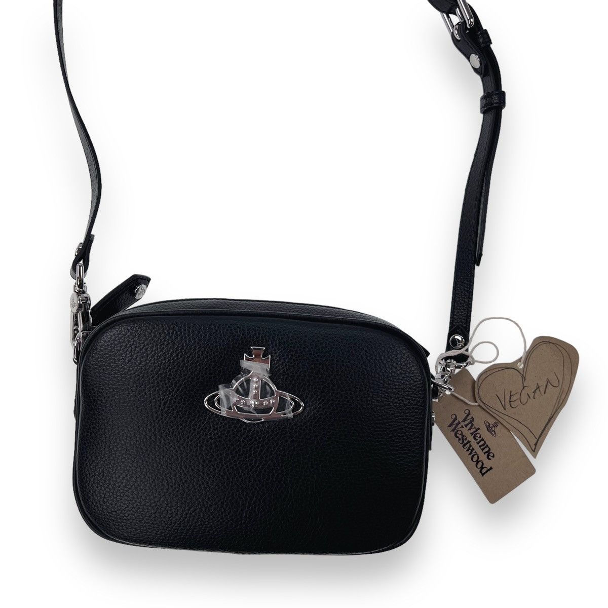 Vivienne Westwood Vivienne Westwood Anna Re-Vegan Grain Black Camera Bag Size ONE SIZE - 1 Thumbnail