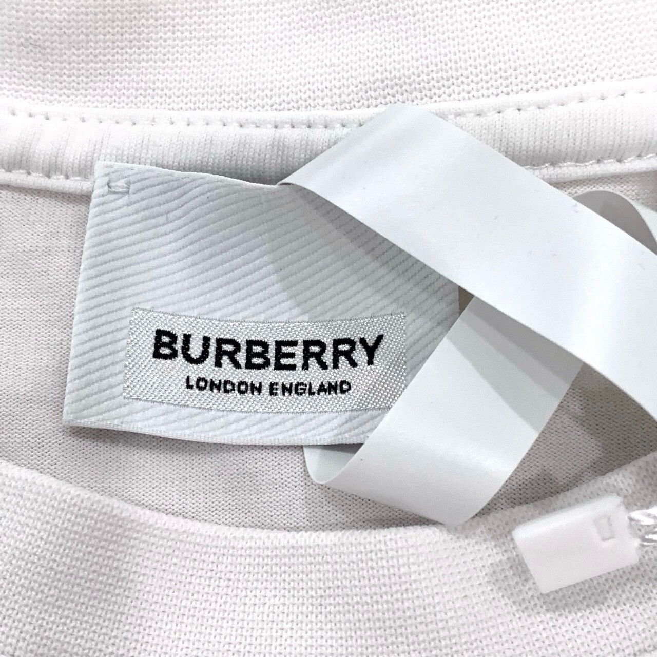 Burberry Burberry White Cotton Logo Tape Short Sleeve T-Shirt K26WX Size XXS / US 00 / IT 34 - 6 Thumbnail