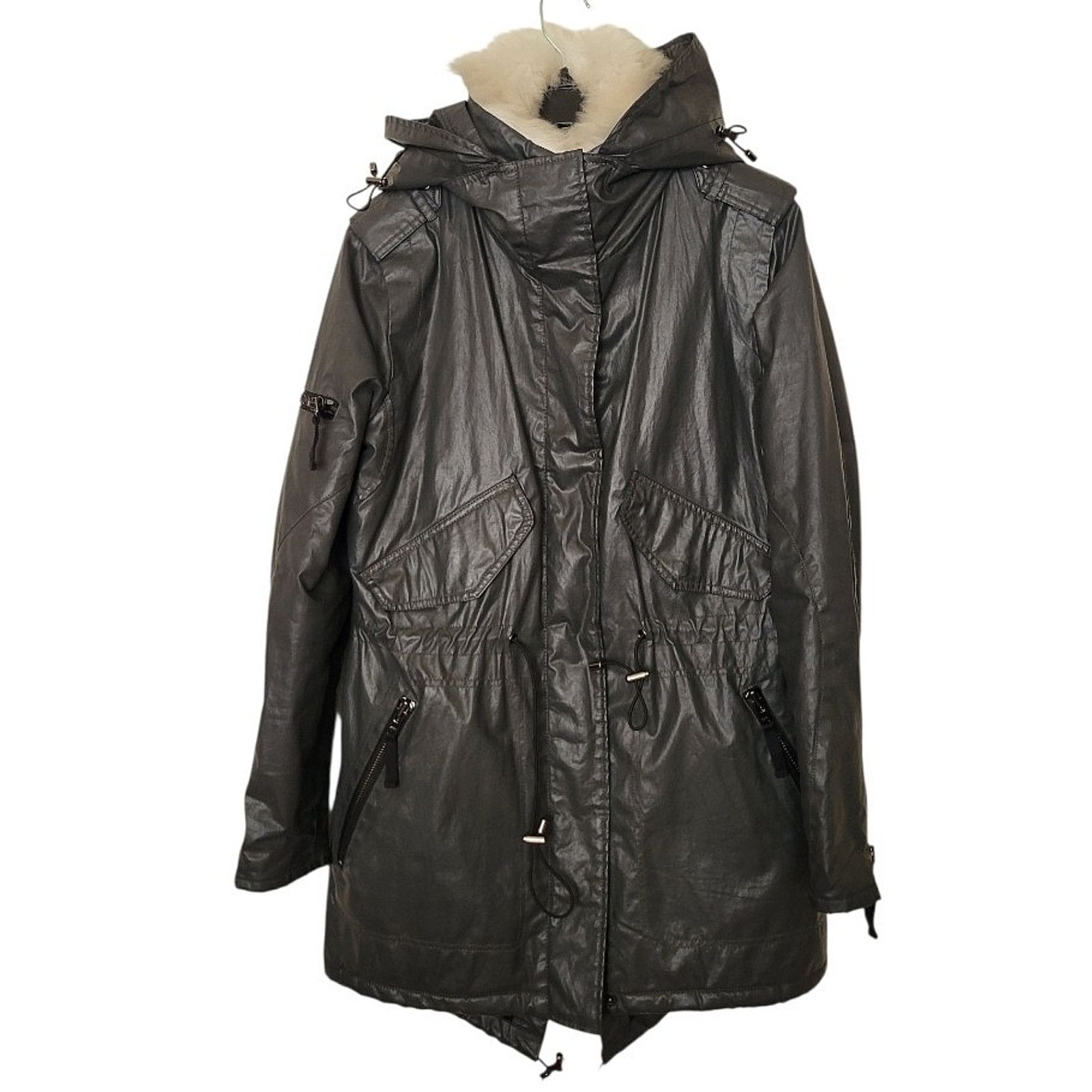 SAM. Sam New York Dark Olive Waxed Parka Women Jacket Size S Size S / US 4 / IT 40 - 3 Thumbnail