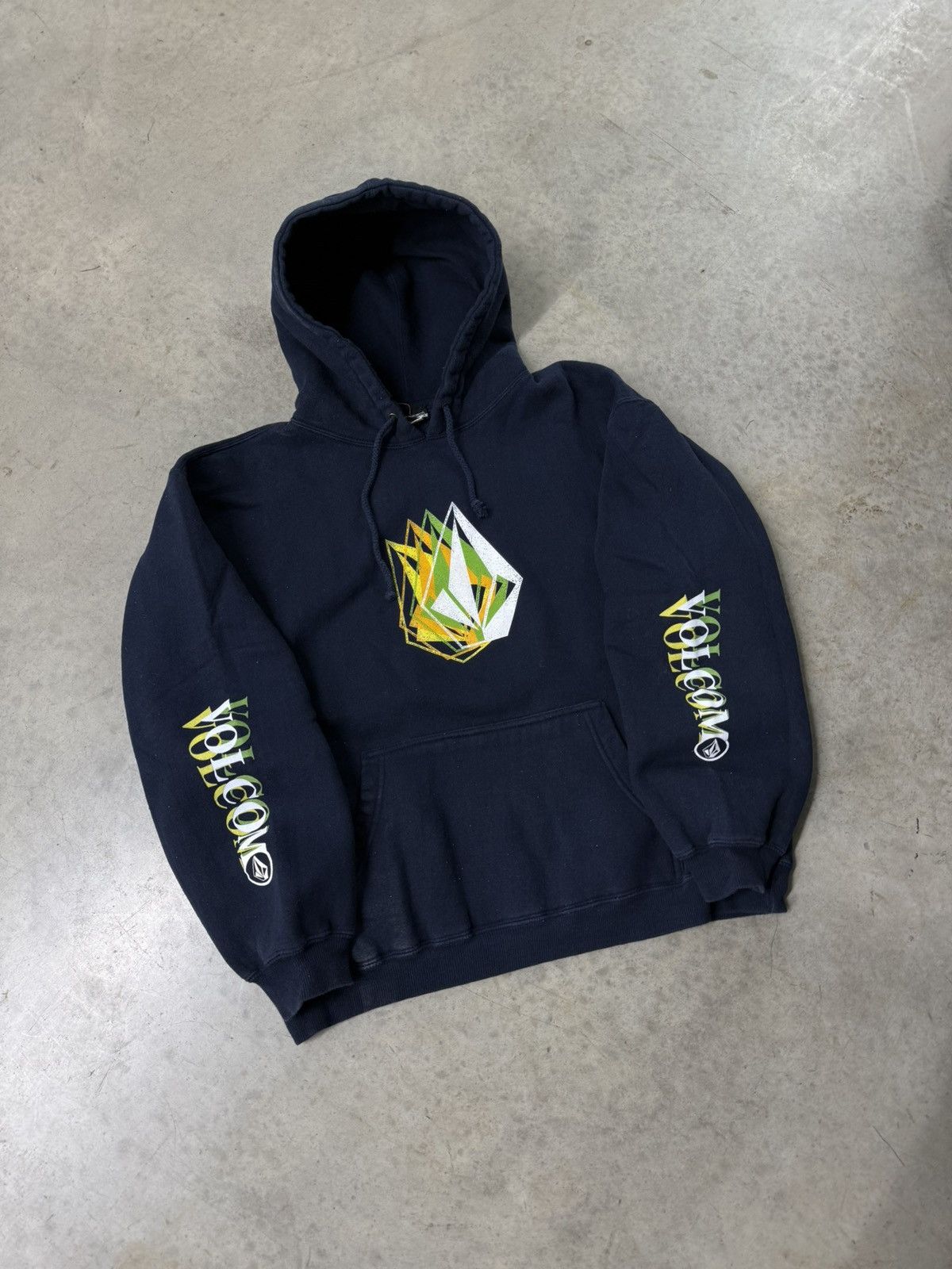 Volcom 2000s Volcom Surf Navy Pacific Hoodie Y2K Sleeve Hits Medium Size US M / EU 48-50 / 2 - 1 Thumbnail