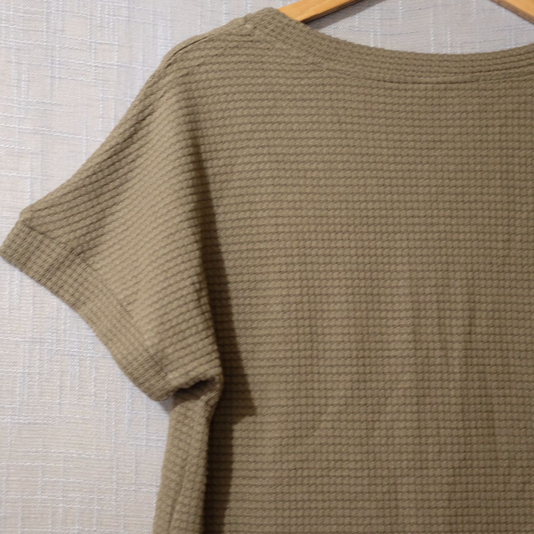 Vintage DOKOTOO Dolman Short Sleeve V-Neck Sweater Green Women's M Shirt Pullover Casual Lightweight Knit Size M / US 6-8 / IT 42-44 - 6 Thumbnail
