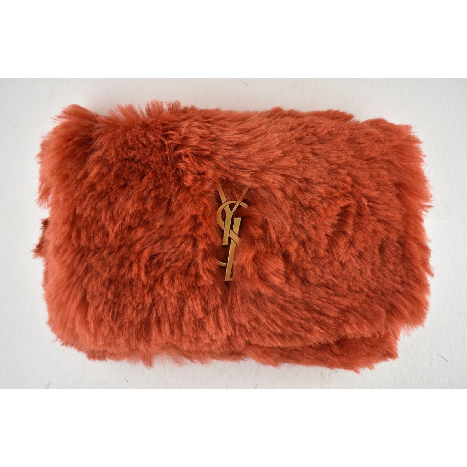 Yves Saint Laurent Saint Laurent Small Kate YSL Red Reversible Faux Fur Bag Size ONE SIZE - 6 Thumbnail