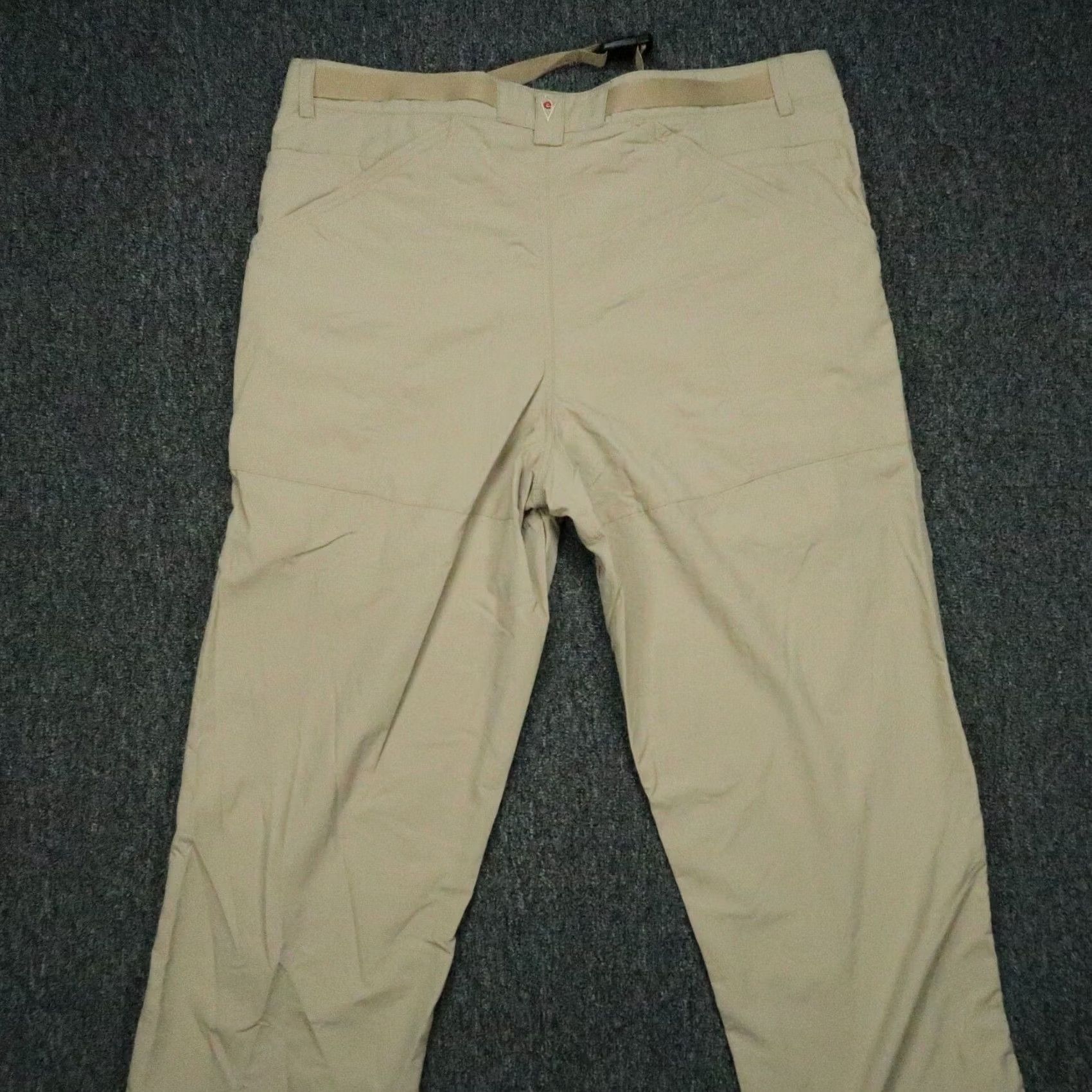 Vintage Scottevest Pants Men 40x30 Khaki Tan Belted Hiking Travel TEC Pockets Size 40R - 6 Thumbnail