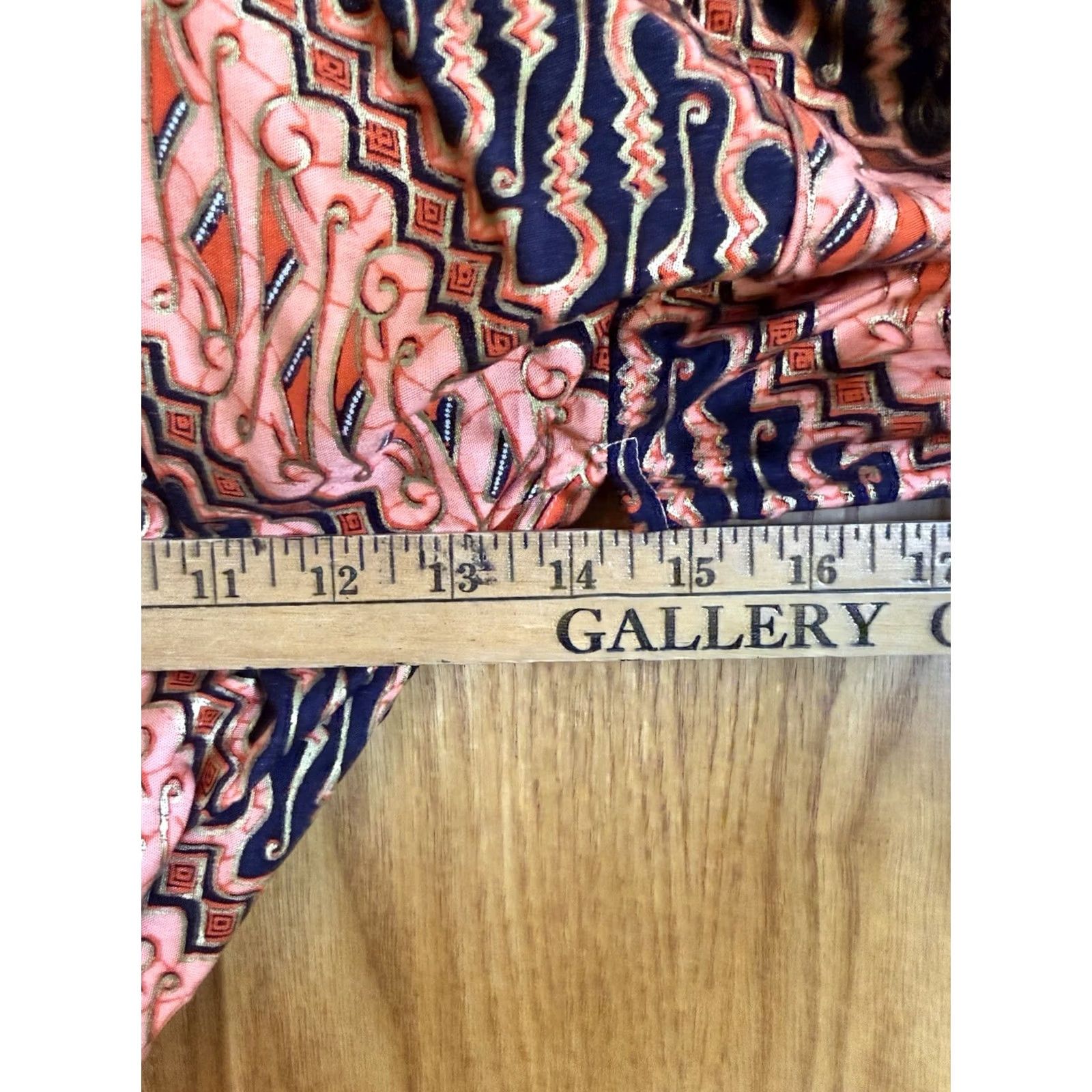 Vintage Batik Kimono From Indonesia New Womens M/L Orange Black Travel Asian Shirt? Size M / US 6-8 / IT 42-44 - 7 Thumbnail