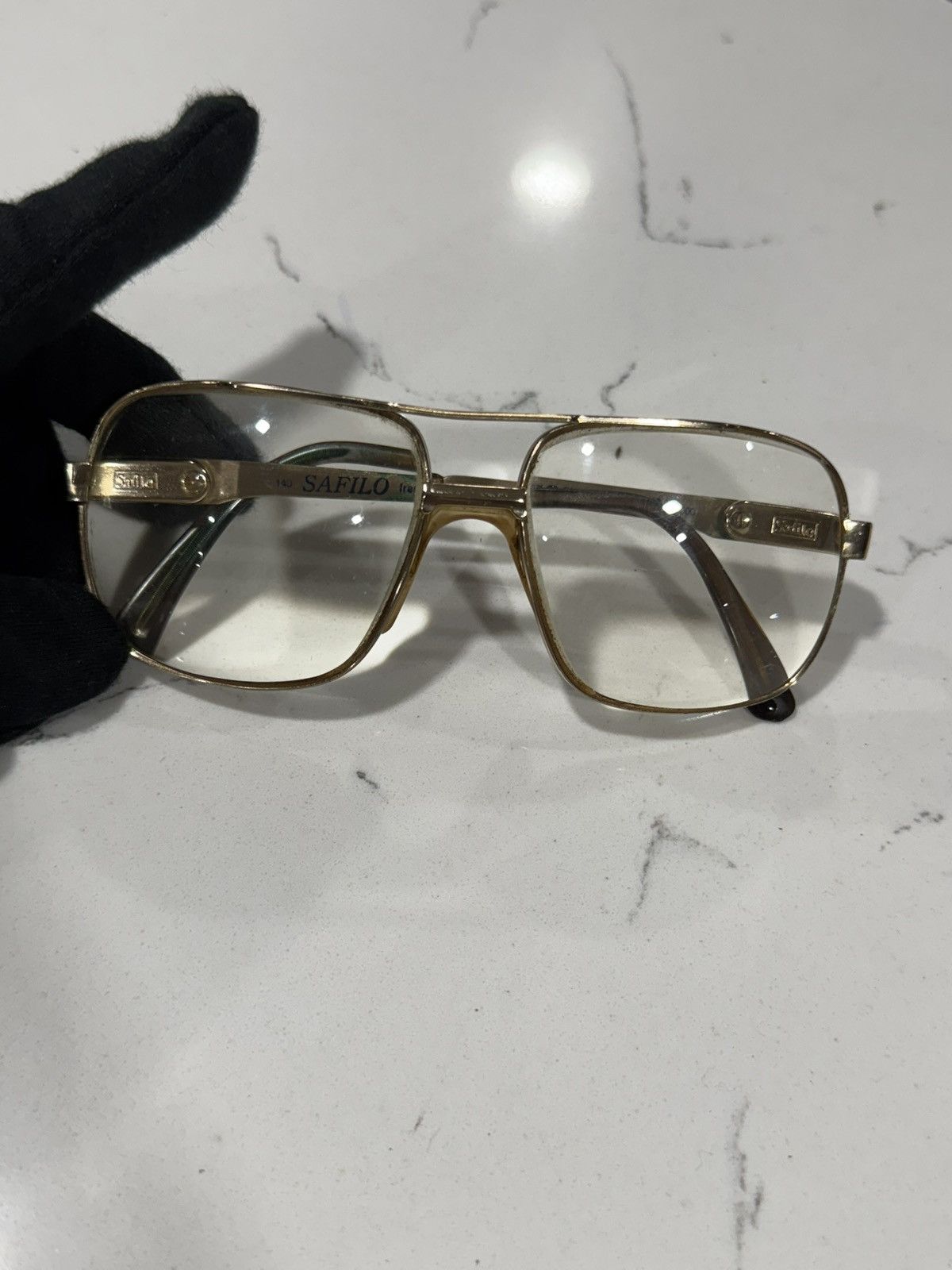 Safilo RARE Vintage AVIATORS by Safilo Elasta 3009 EYEGLASSES FRAME Size ONE SIZE - 1 Thumbnail
