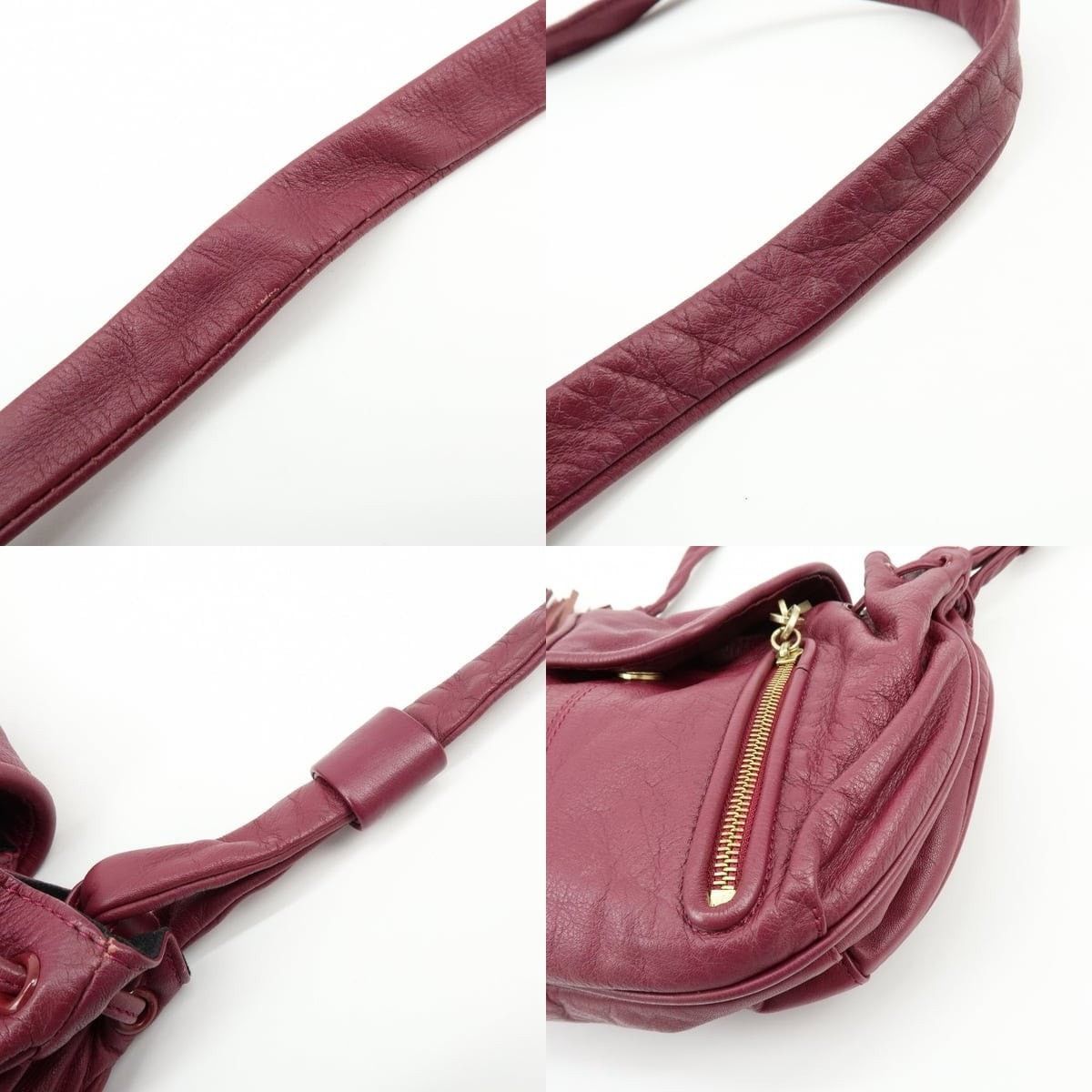 Chloe Chloe See By Chloe Leather Shoulder Bag Burgundy Size ONE SIZE - 4 Thumbnail