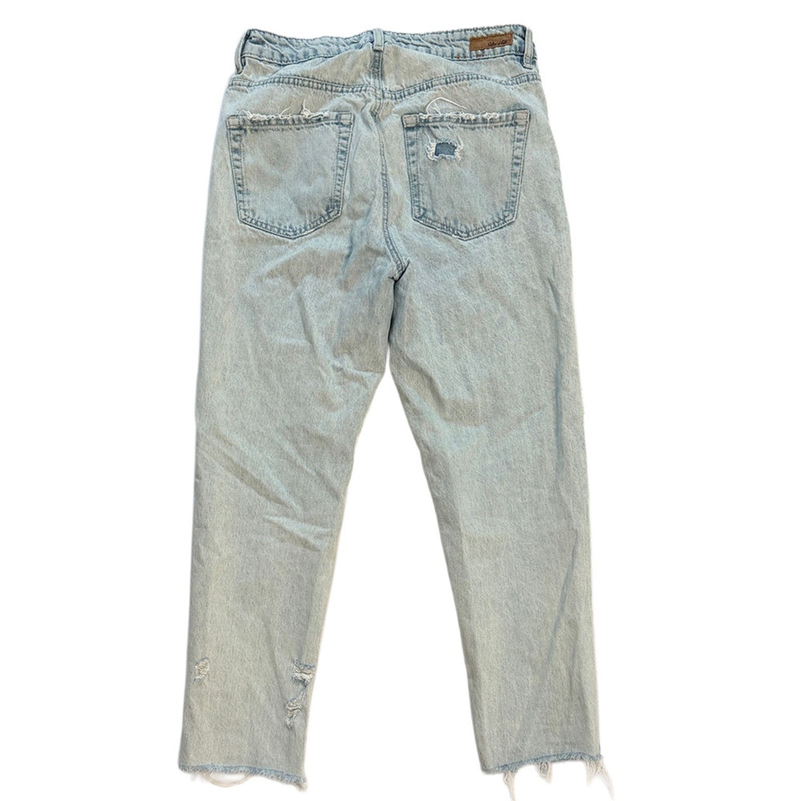 Garage Light Wash High-Waisted Destroyed Mom Jeans in Blue Size 26" / US 2 / IT 38 - 2 Thumbnail