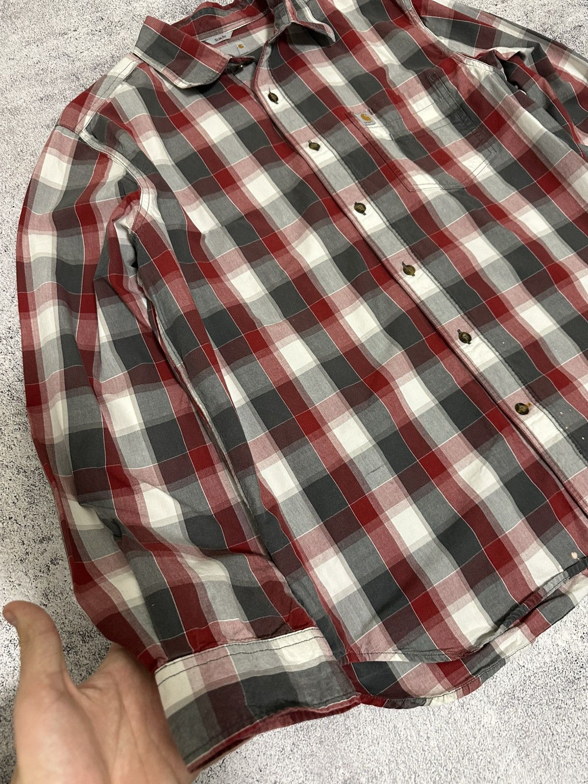 Carhartt Carhartt Essential Plaid Open Collar Long Sleeve Shirt Size US L / EU 52-54 / 3 - 8 Thumbnail