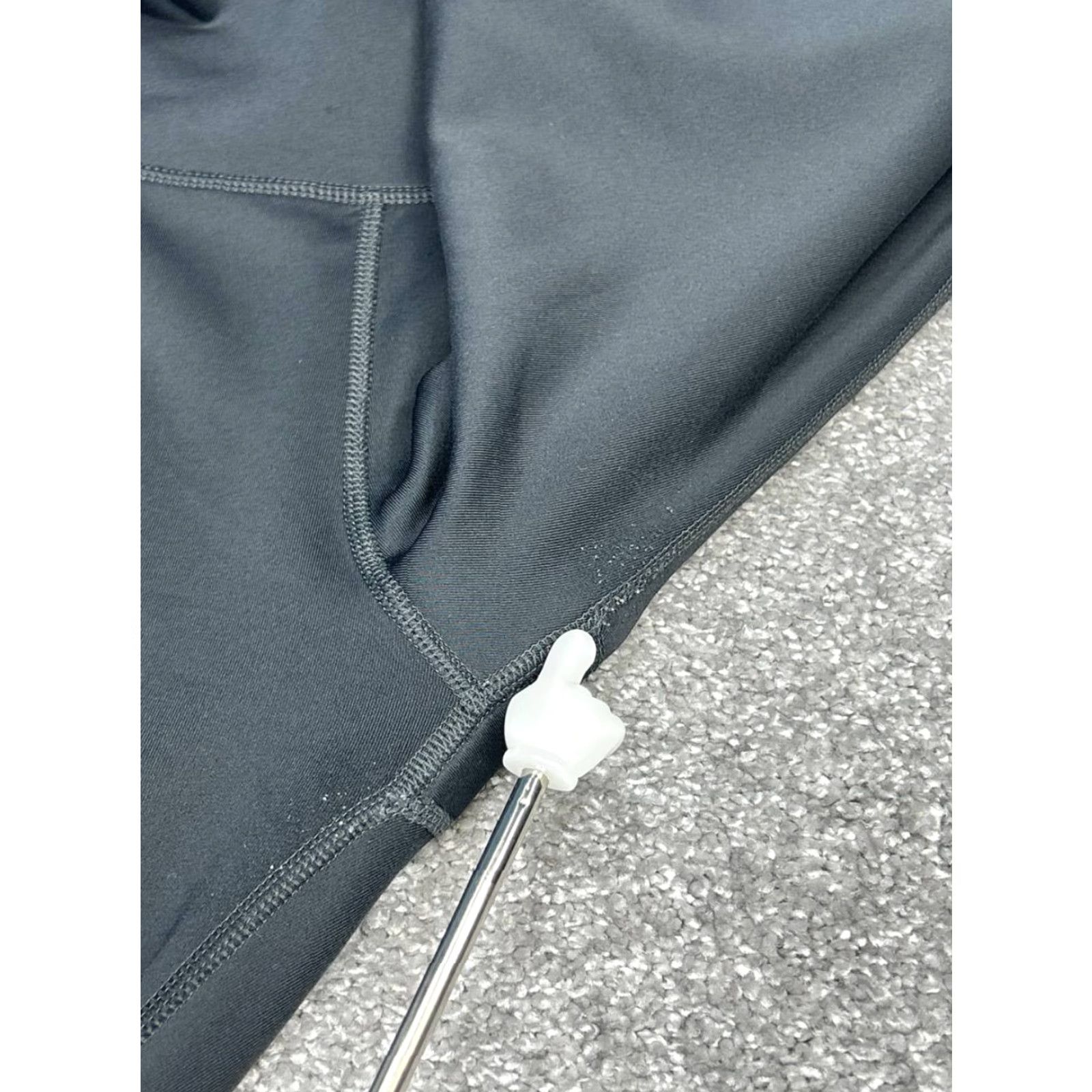 Adidas adidas Climalite Leggings Womens Medium Gray 3 Stripes Trefoil Logo Mid Rise Size 32" / US 10 / IT 46 - 4 Thumbnail