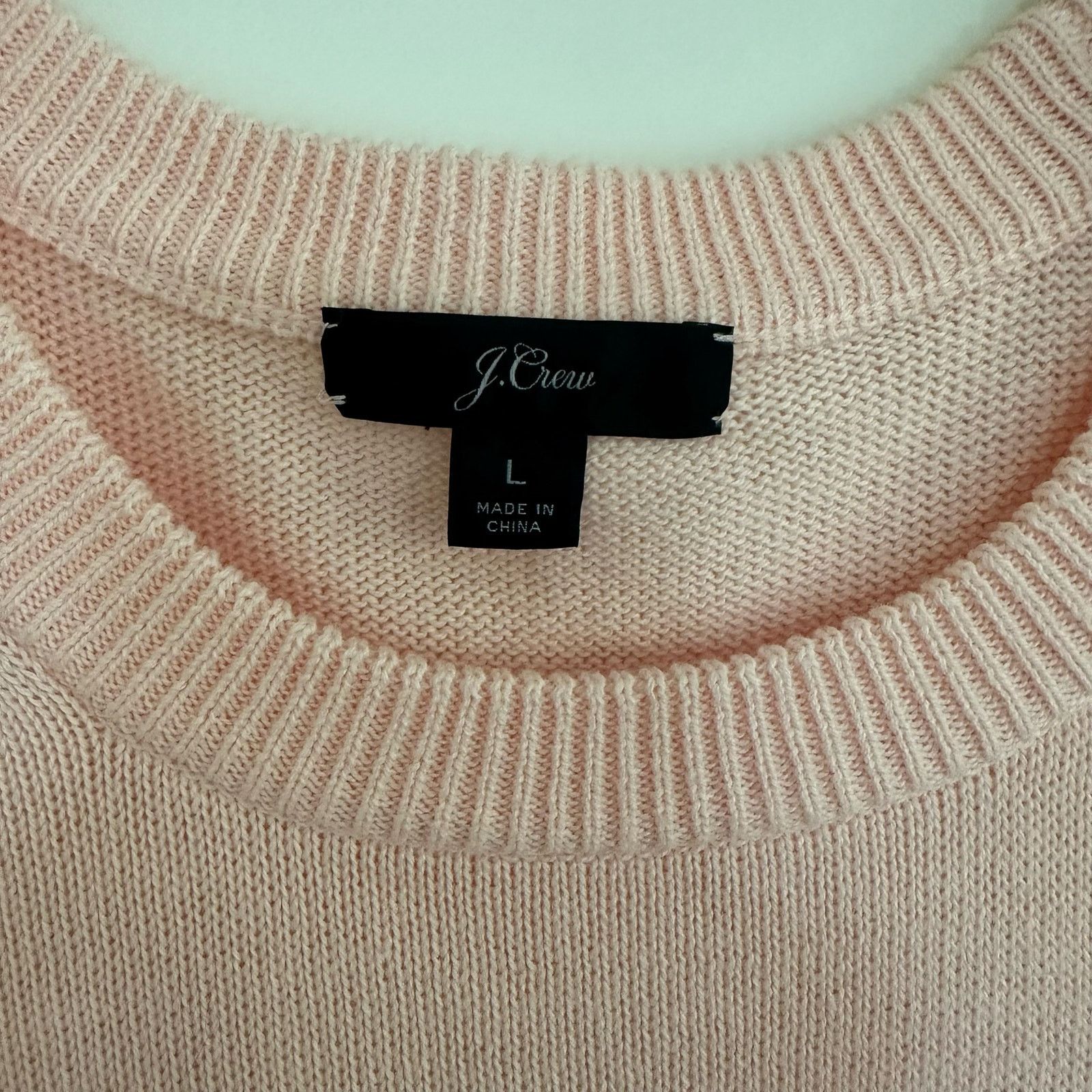J.Crew J.Crew Round Neck Bell Sleeve Pink Sweater 100% Cotton US L Size L / US 10 / IT 46 - 3 Thumbnail
