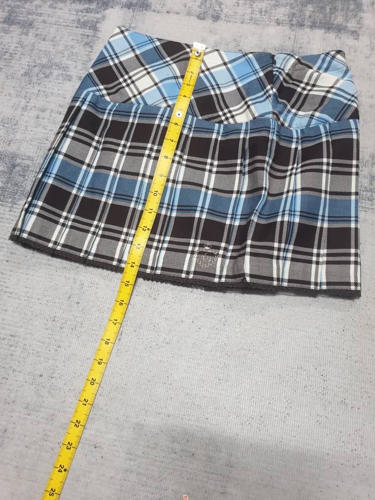 Angel Blue Angel blue Checkered blue colour Mini Skirt Size 28" / US 6 / IT 42 - 9 Thumbnail
