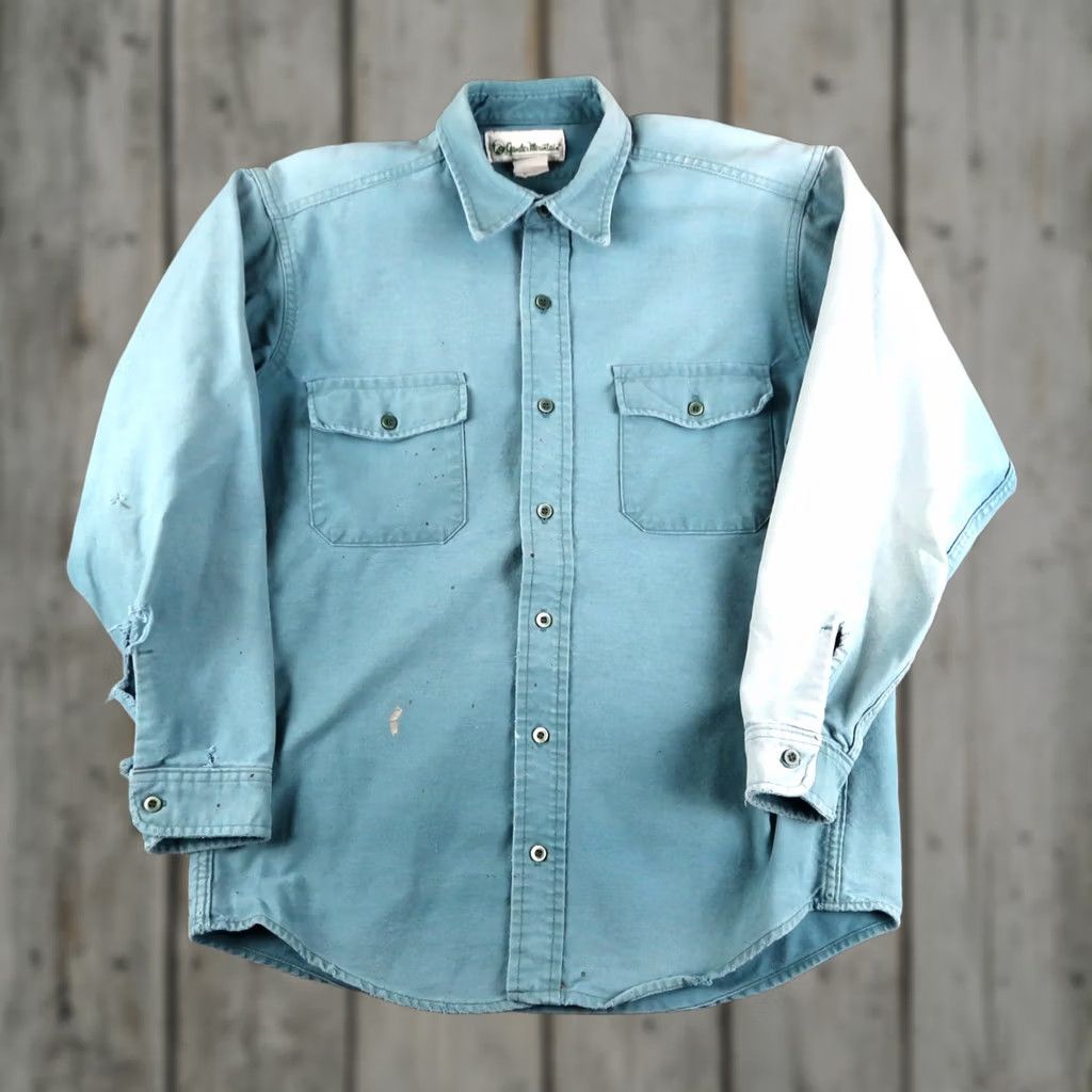 Vintage VINTAGE Gander Mountain Shirt Mens L Blue 90s Hunting Collared Button-Up Twill Cotton Long Sleeve Size US L / EU 52-54 / 3 - 1 Thumbnail