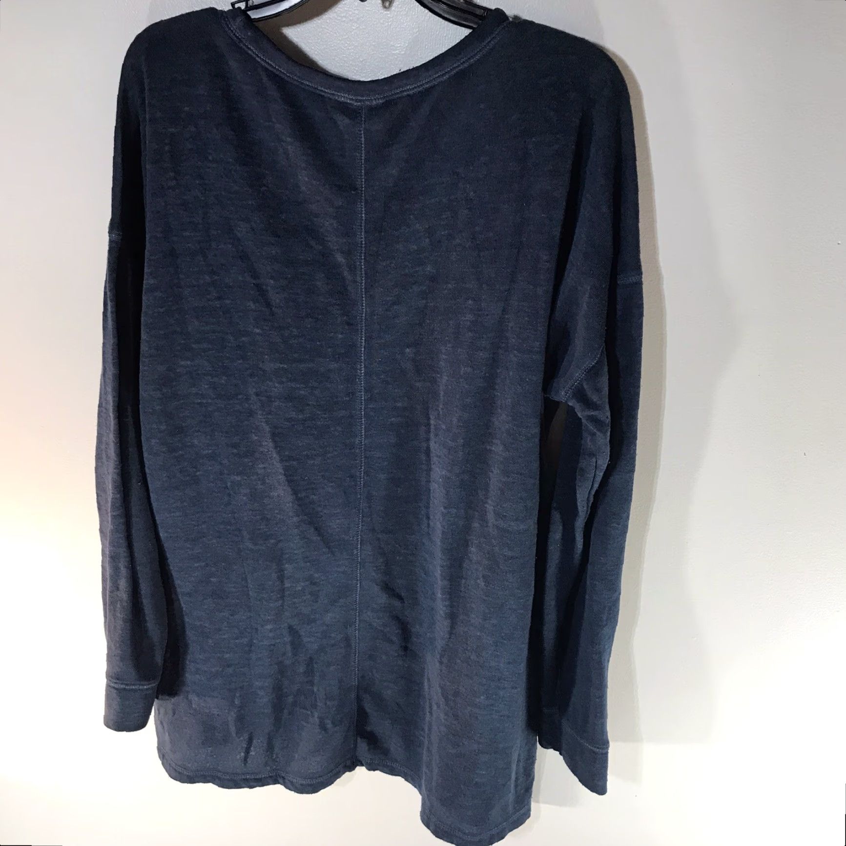 Vintage A New Approach Shirt Womens Size L T-Shirt Blue Knit Long Sleeve Logo Breathable Casual Workwear Size L / US 10 / IT 46 - 2 Thumbnail