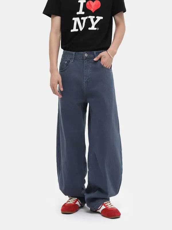 Jean Japanese retro wide-leg versatile washed scimitar jeans Size US 32 / EU 48 - 6 Thumbnail