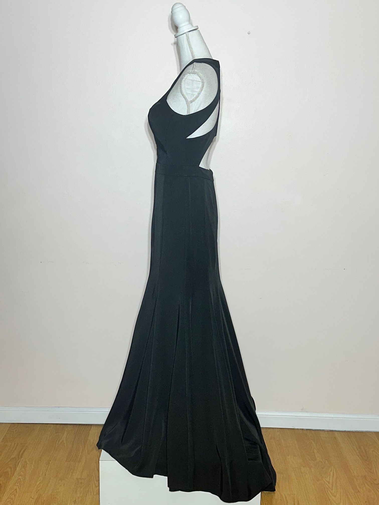 Other Let's Black Jersey Bias Scuba-Back Gown Size M Size M / US 6-8 / IT 42-44 - 6 Thumbnail