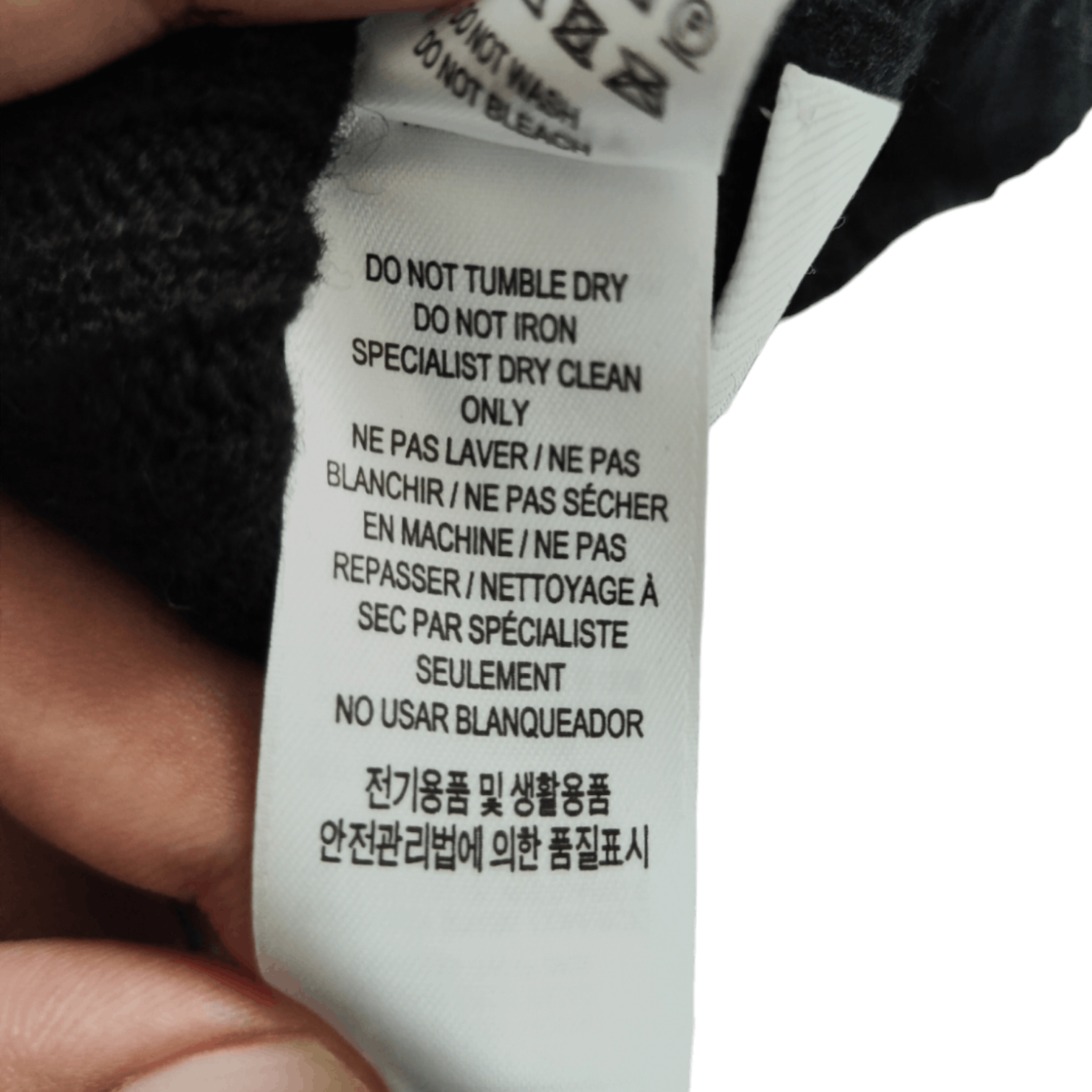 Burberry Burberry Black Wool Rib Knit Logo Beanie Size ONE SIZE - 5 Thumbnail