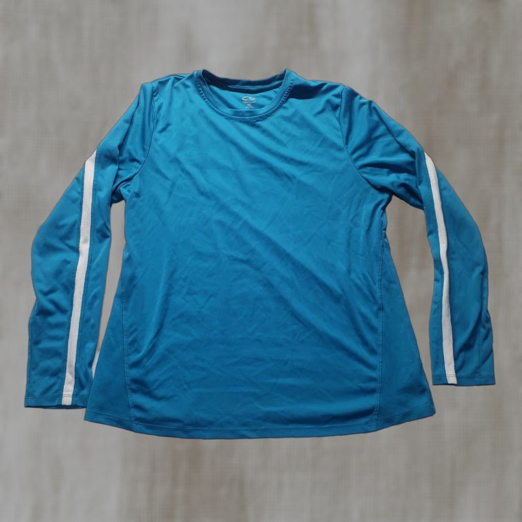 Champion Champion Men's Cotton Long Sleeve T-Shirt Fall Winter Sports Crew Neck XL Blue Size US M / EU 48-50 / 2 - 1 Thumbnail