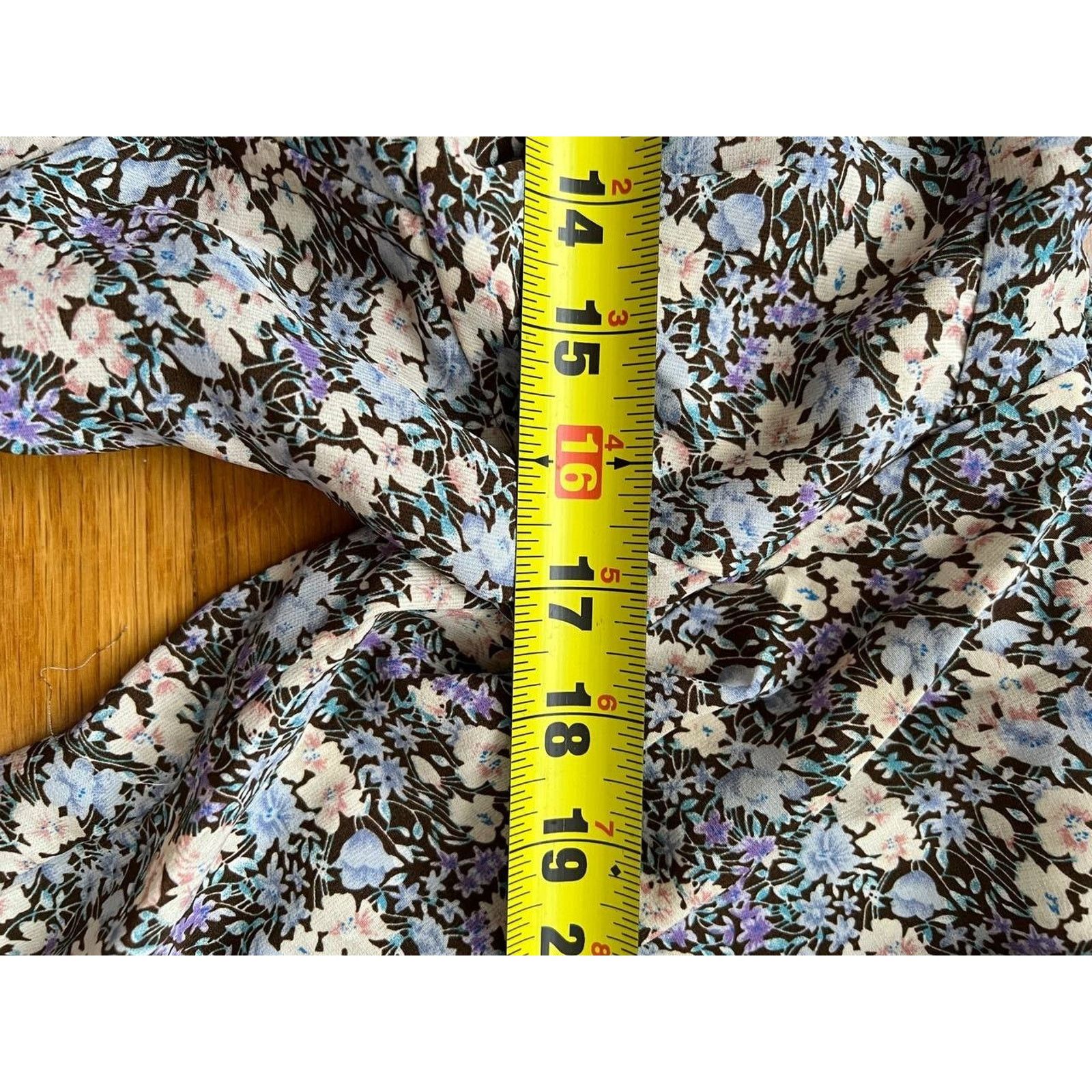 & Other Stories ASTR Label Floral Y2K Brown Long Sleeve crop Top XL A003149 Size XL / US 12-14 / IT 48-50 - 5 Thumbnail