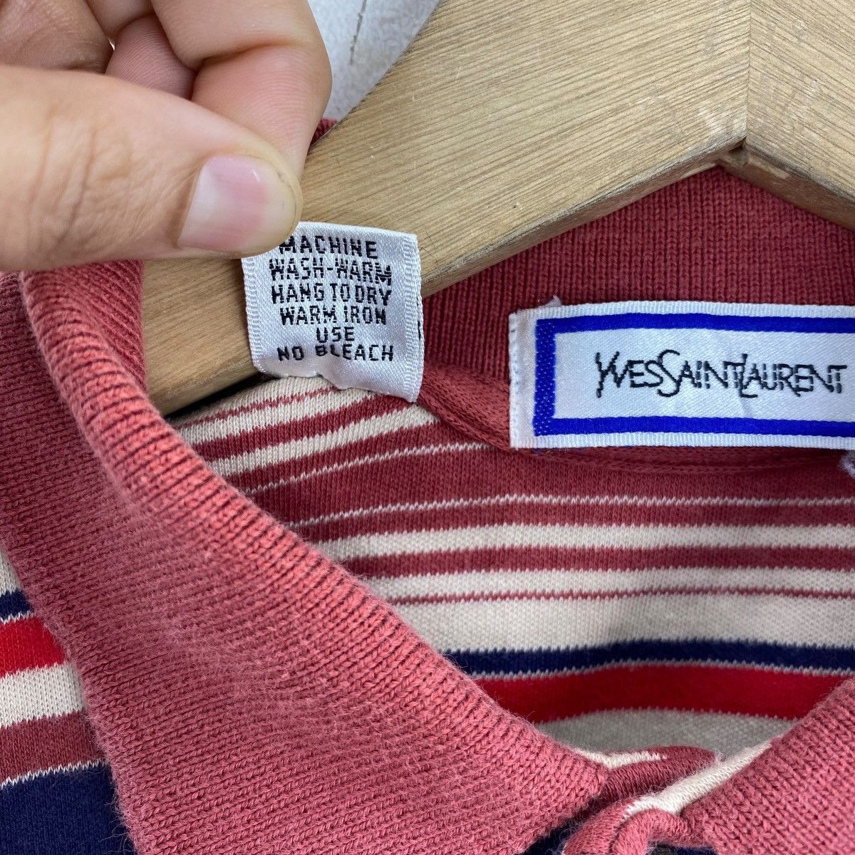 Yves Saint Laurent Vintage 90s YVES SAINT LAURENT Small Logo Striped Polo Shirt Size US M / EU 48-50 / 2 - 6 Thumbnail