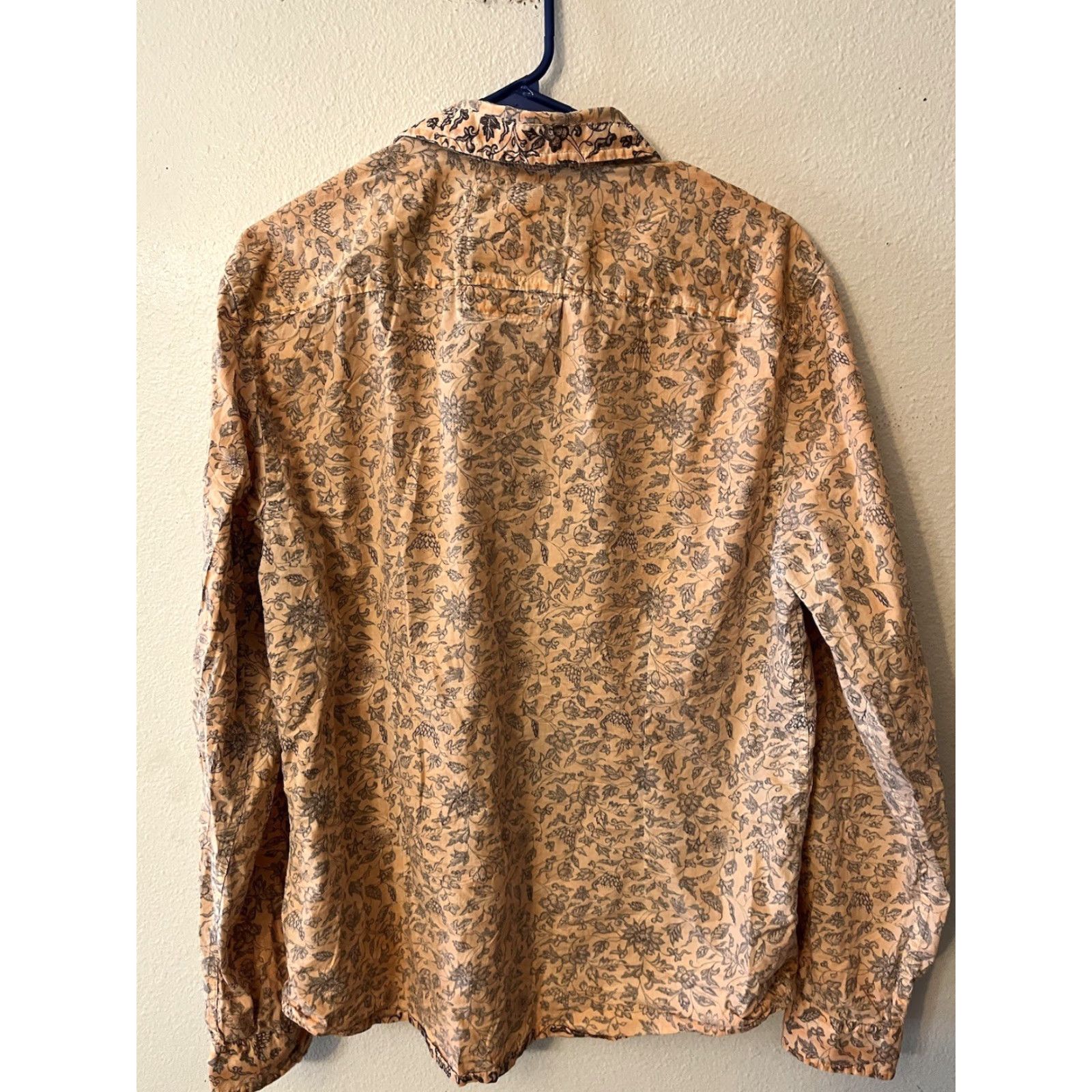 Guess Guess Shirt - Men's Size Large Orange Floral Long Sleeve Slim Fit Button Down Size US L / EU 52-54 / 3 - 2 Thumbnail