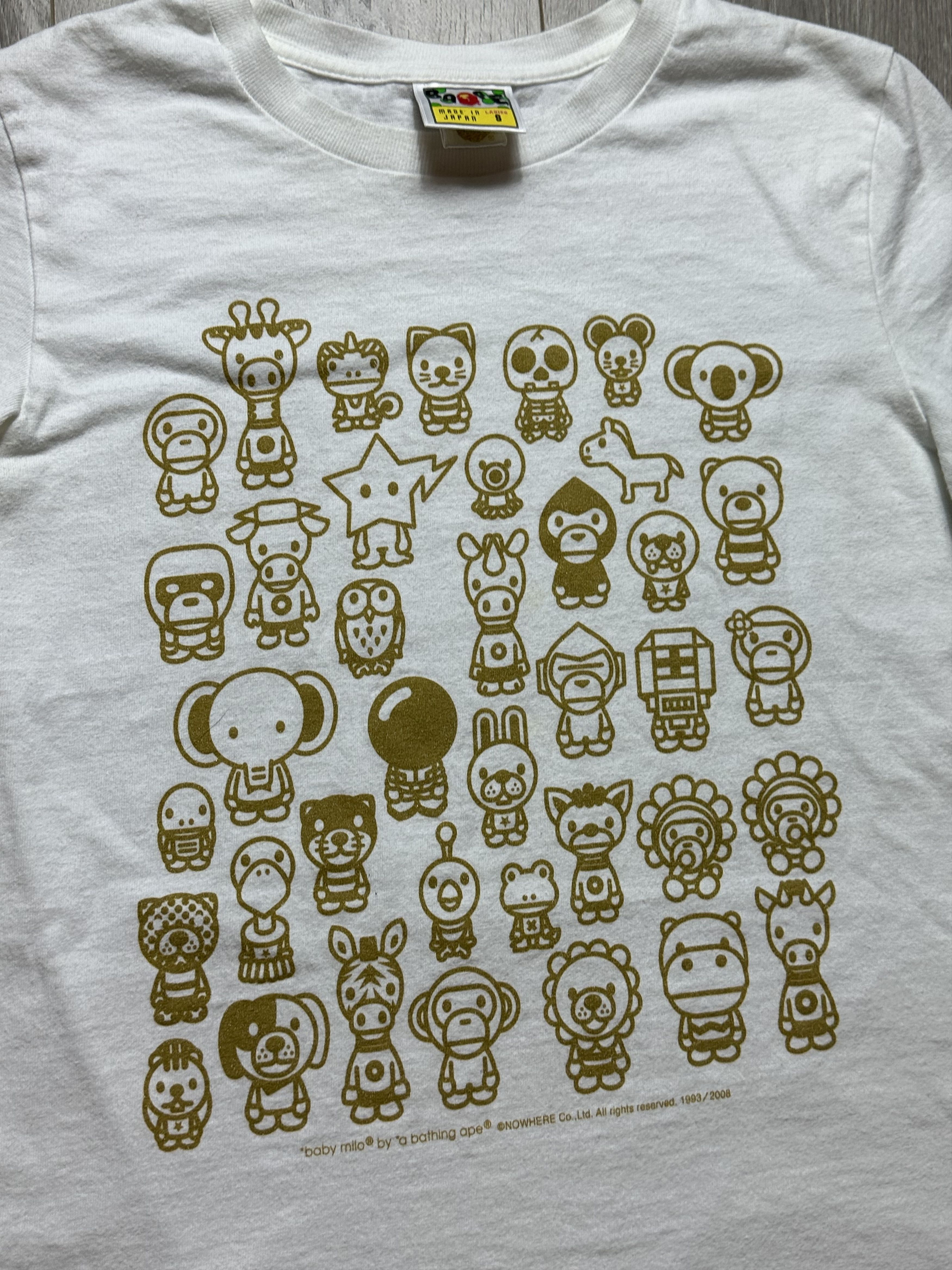 Bape × Vintage Bathing Ape Baby Milo A to Z Shirt Size Medium Preowned Size S / US 4 / IT 40 - 3 Thumbnail