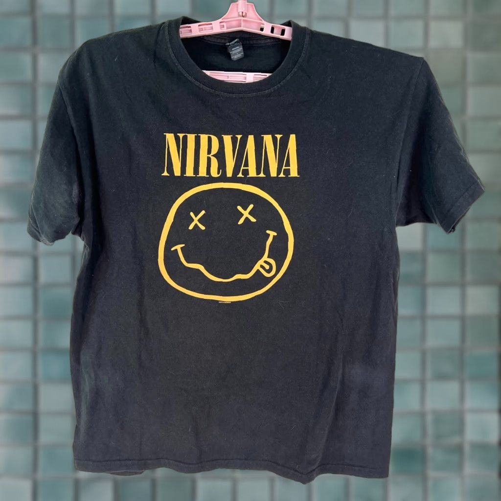 Vintage Nirvana Tour Shirt Shirt Adult Large Black 90s Band Music Mens Size US L / EU 52-54 / 3 - 1 Thumbnail