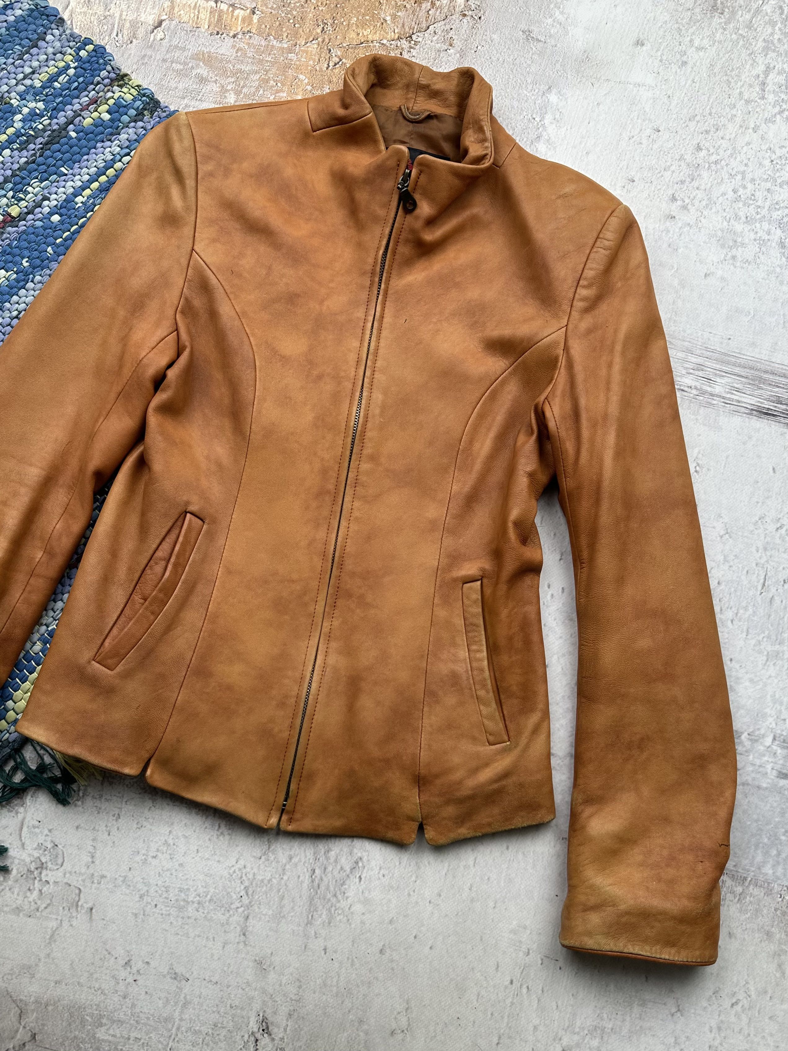 Vintage Vintage Faded Leather Jacket A376D15(262) Size S / US 4 / IT 40 - 3 Thumbnail