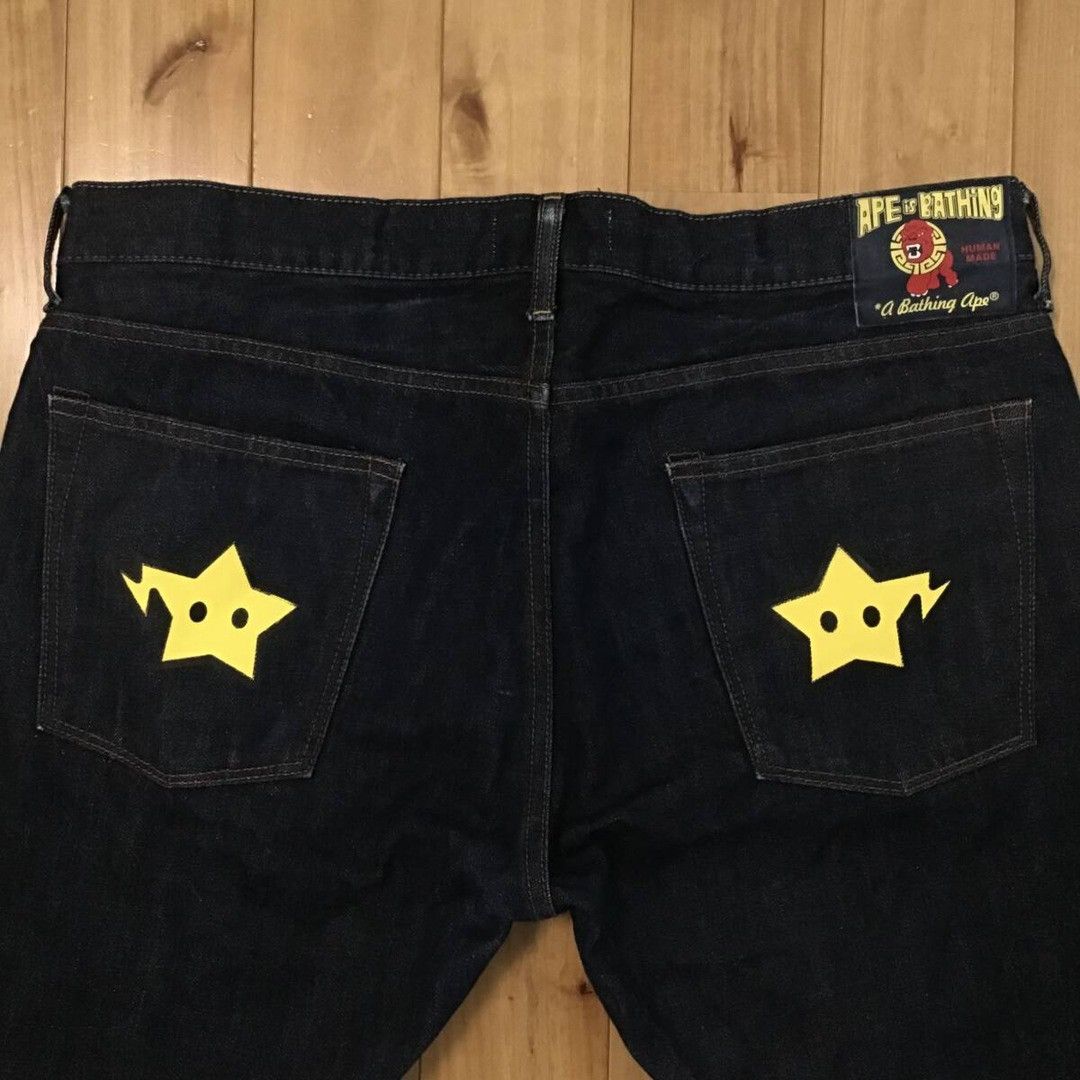 Bape BAPE STA Denim Pants a bathing ape star NIGO BAPESTA ★size L Size US 34 / EU 50 - 4 Thumbnail