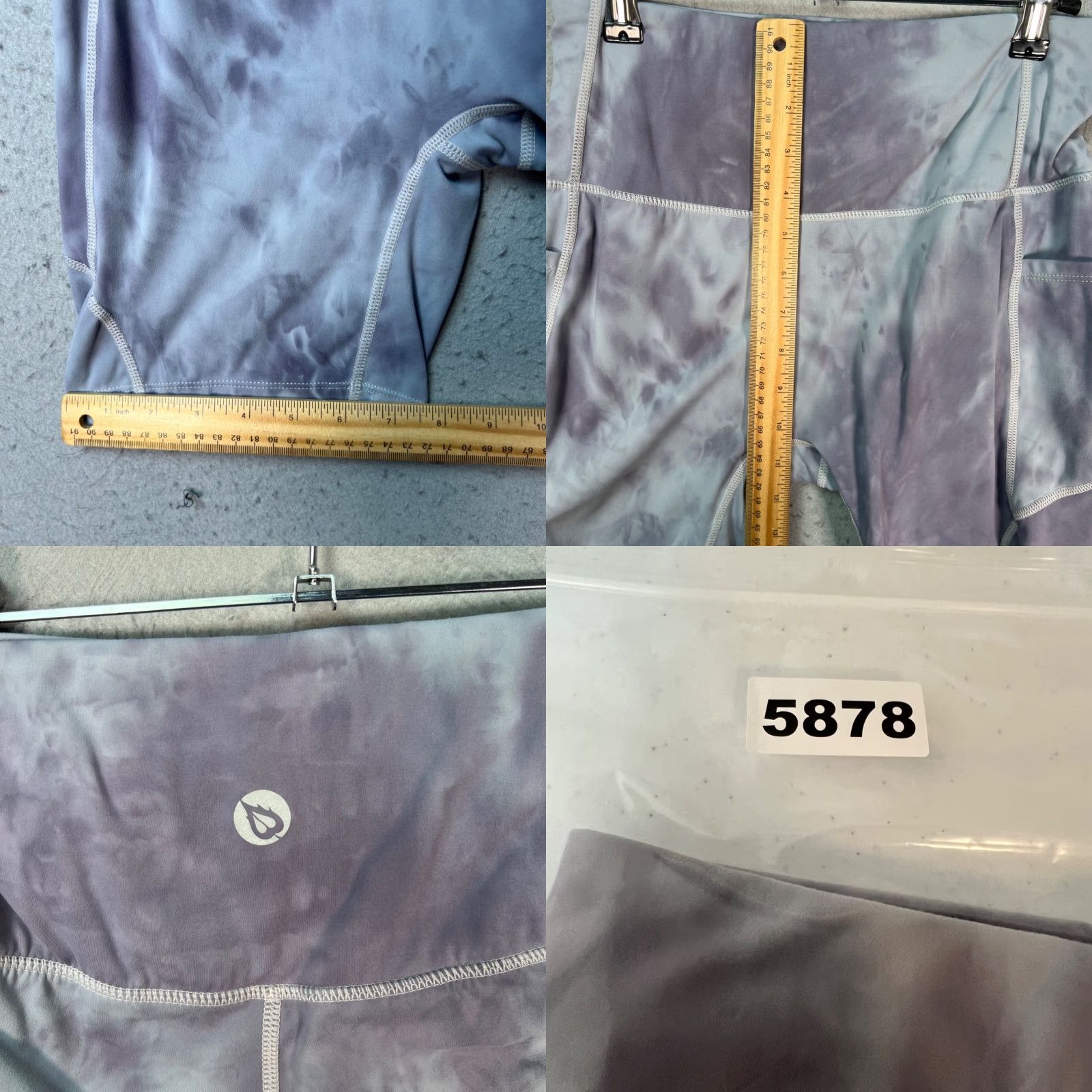 Vintage Baleaf Womens Medium Tie-Dye Biker Shorts Gray High Waist Pockets Athletic Gym Size 32" / US 10 / IT 46 - 8 Thumbnail