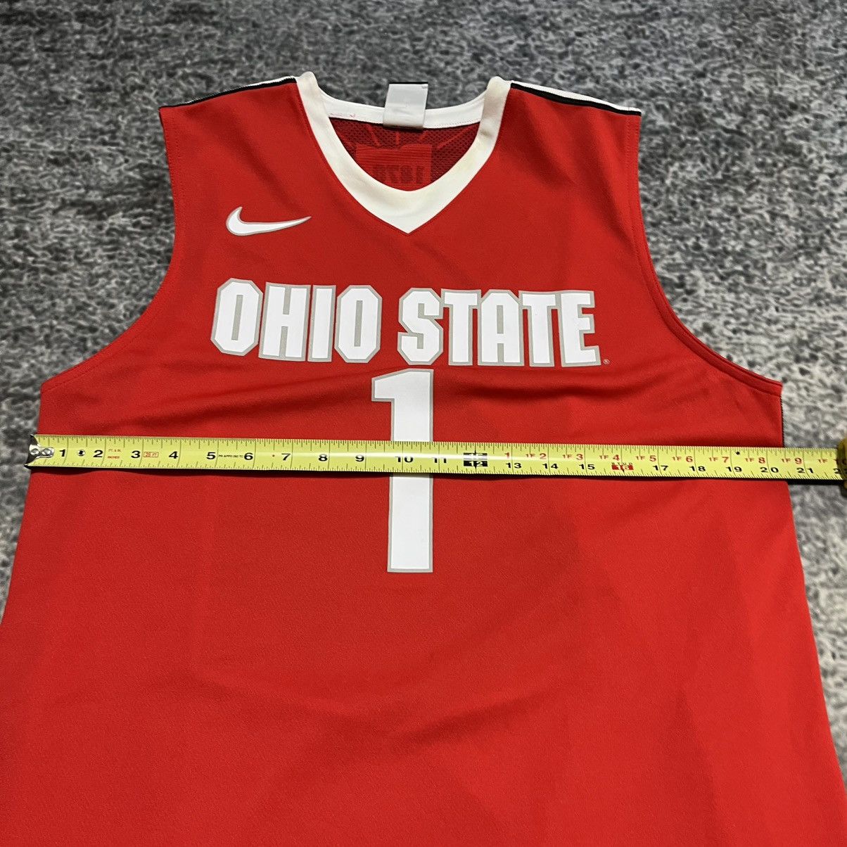 Nike Nike Elite Ohio State #1 Basketball Jersey Medium Red White Size US M / EU 48-50 / 2 - 11 Thumbnail