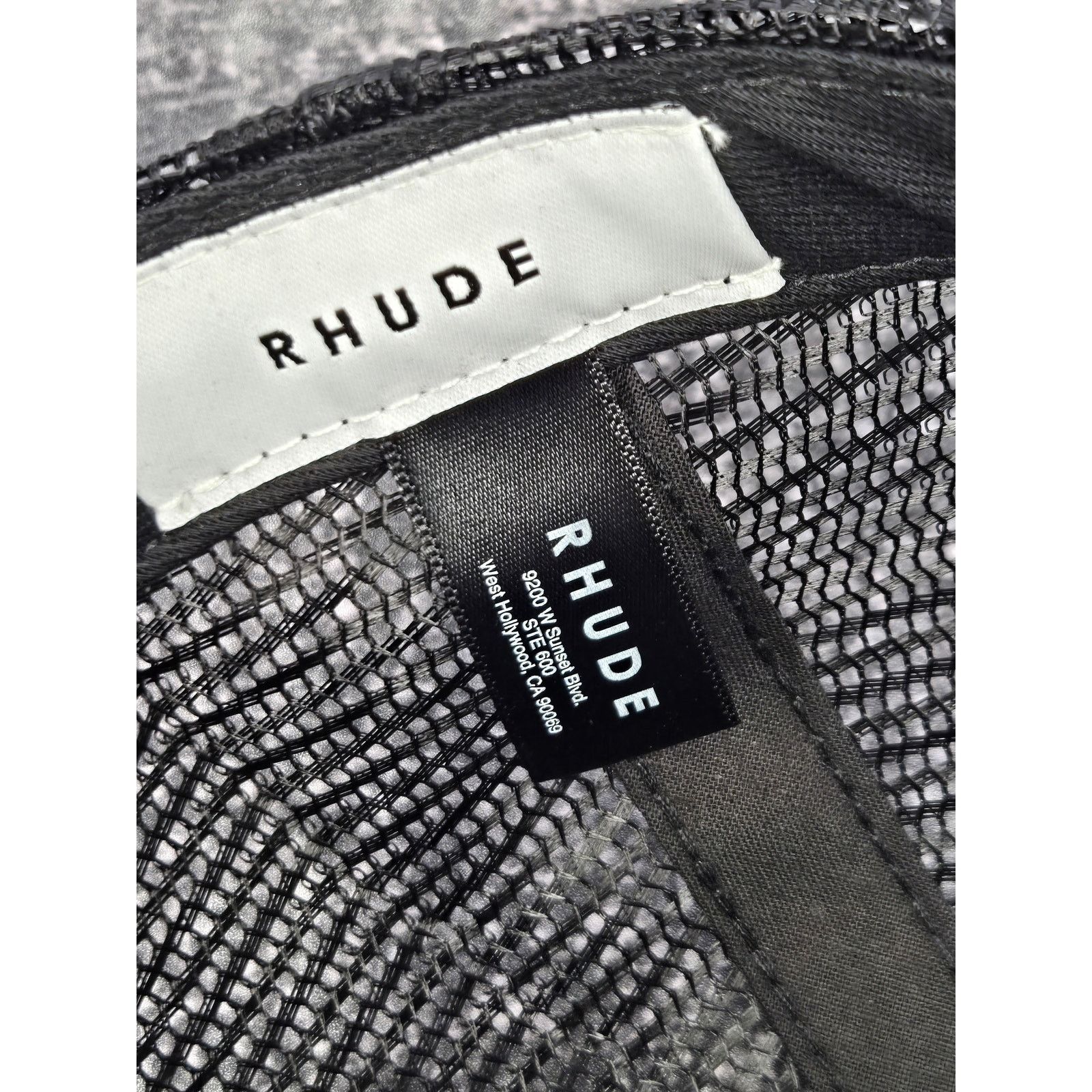 Rhude Authentic Rhude Pit Stop Trucker Black Hat O/S $192 Retail Size ONE SIZE - 3 Thumbnail