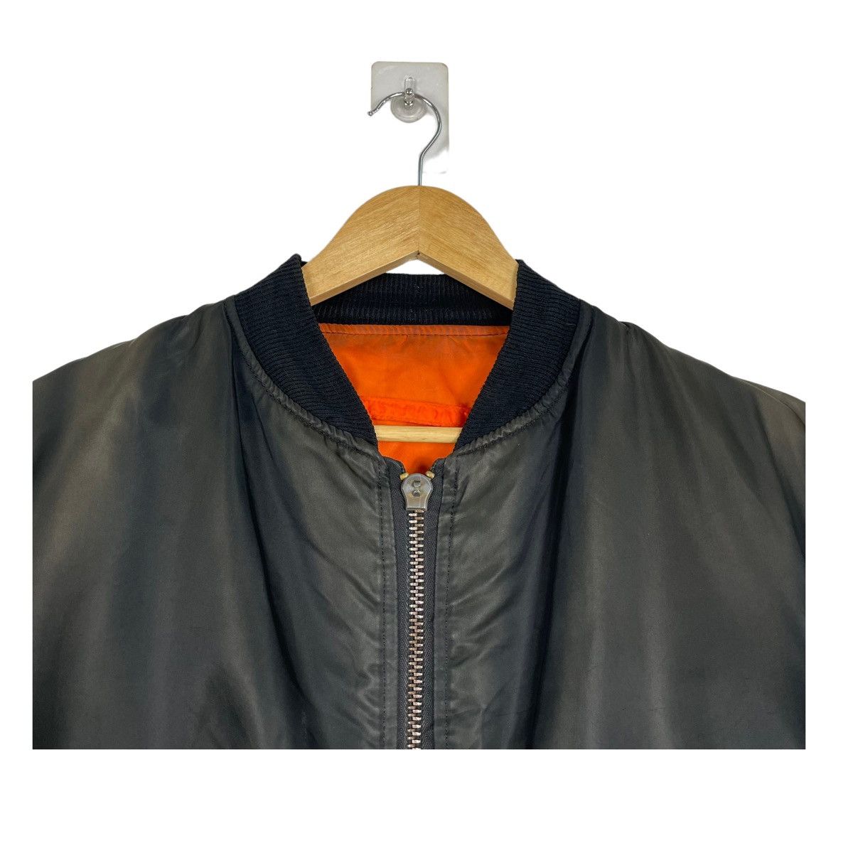 Alpha Industries × Vintage 💥80s SUNFADED BLACK ALPHA INDUSTRIES MA1 RIOT BOMBER Size US M / EU 48-50 / 2 - 4 Thumbnail