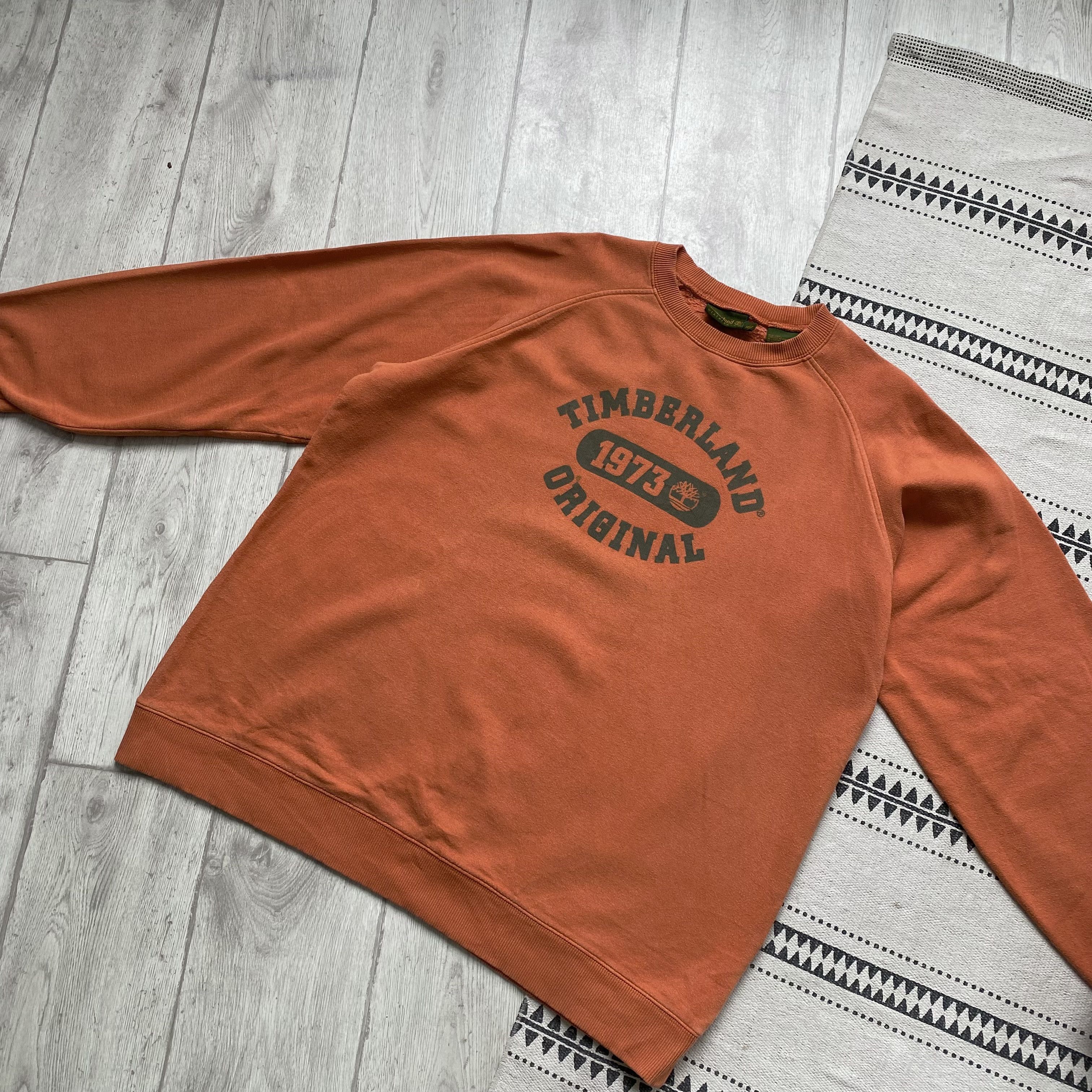 Timberland 🍊 Vintage Timberland Sweatshirt 90s Big Logo Pullover Size US XL / EU 56 / 4 - 8 Thumbnail