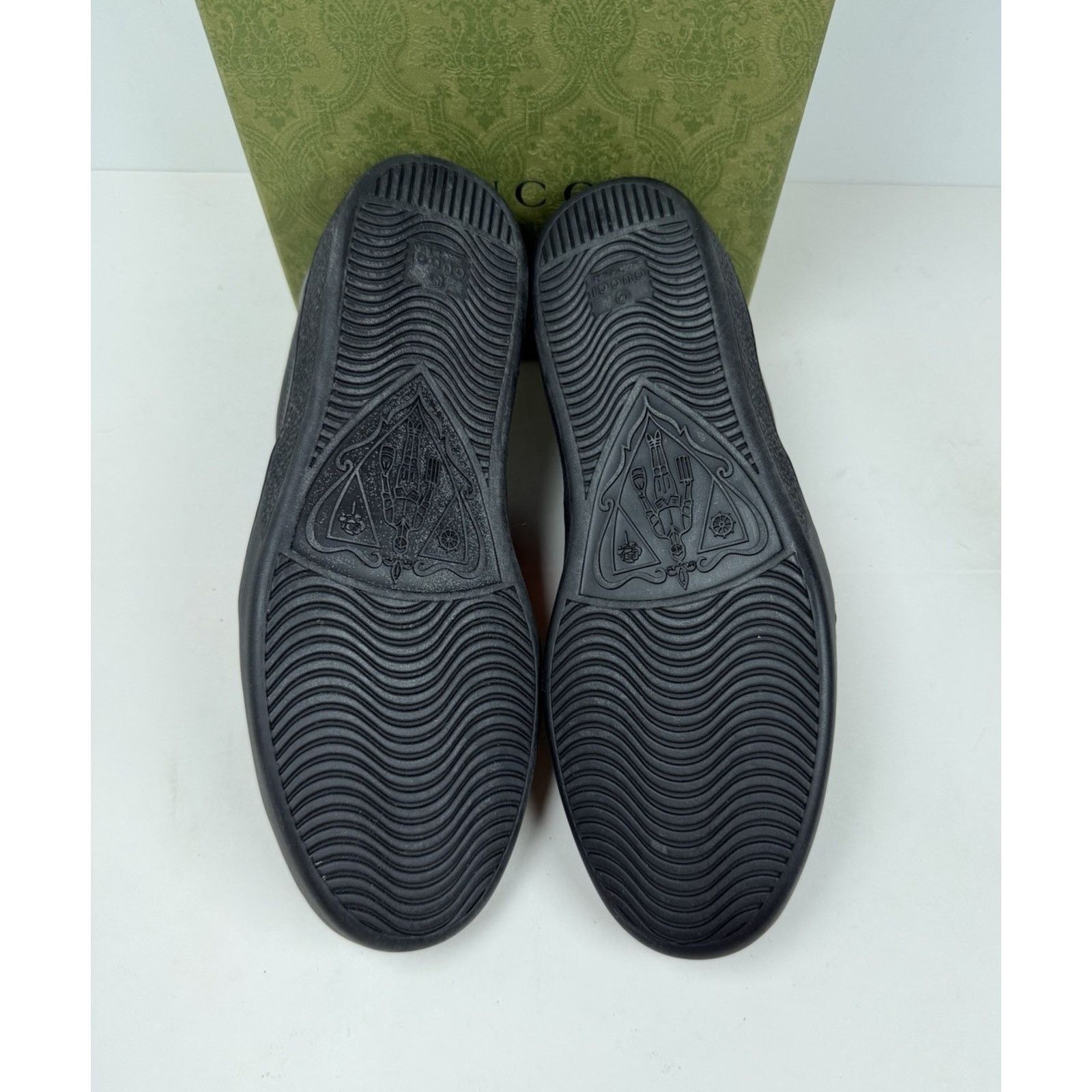 Gucci Size 8US - Gucci Ace Elastic Web Leather Sneakers Size US 8 / EU 41 - 7 Thumbnail