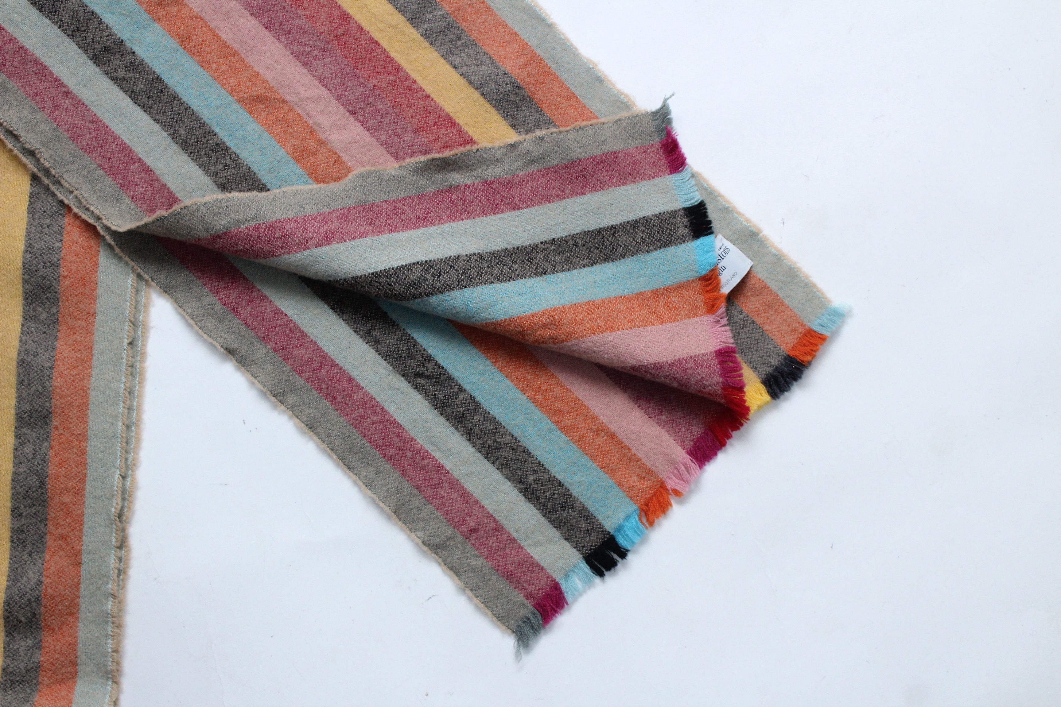 Johnstons Of Elgin Johnstons of Elgin Multi-Colored Striped Cashmere Scarf Size ONE SIZE - 10 Thumbnail