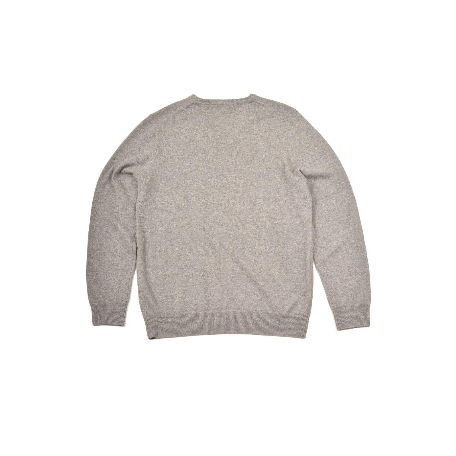 Simons Simon Gray Cashmere V-Neck Pullover Sweater, Size L, Gray, Men, 100% Cashmere, Designer Knit Shirt Size US L / EU 52-54 / 3 - 5 Thumbnail