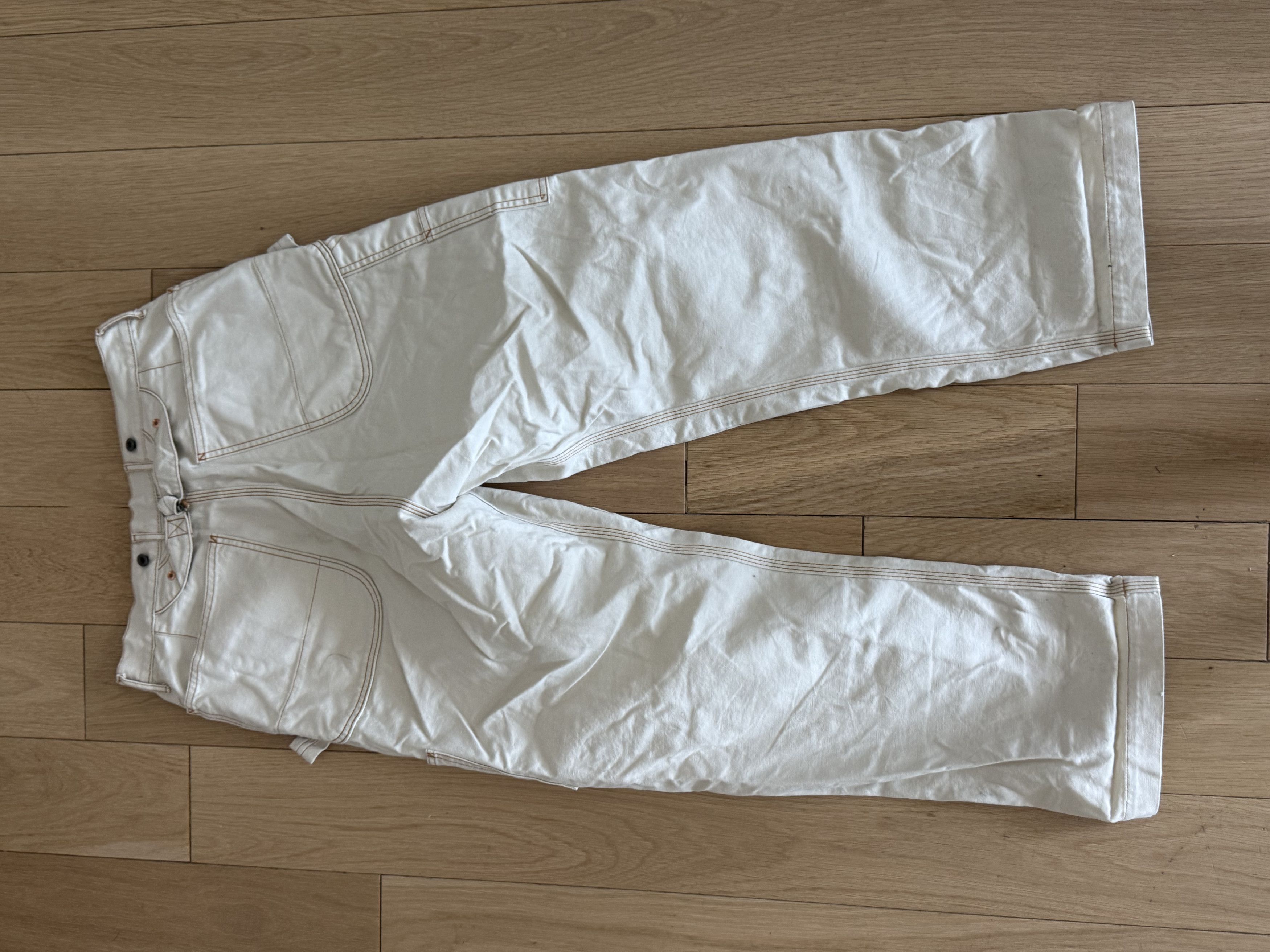 Kapital Kapital "WINDAY" Ecru Canvas Denim Painter Pant Size US 31 - 6 Thumbnail