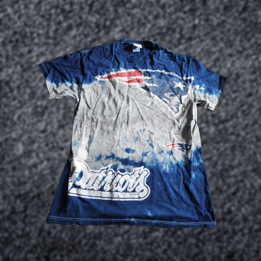 NFL NFL Mens Tie Dye T Shirt - New England Patriots - XL - Short Sleeve Crew Neck - Cotton - Graphic Print - Vintage: No - Regular Fit - Blue - Dept Men Size US XL / EU 56 / 4 - 1 Thumbnail