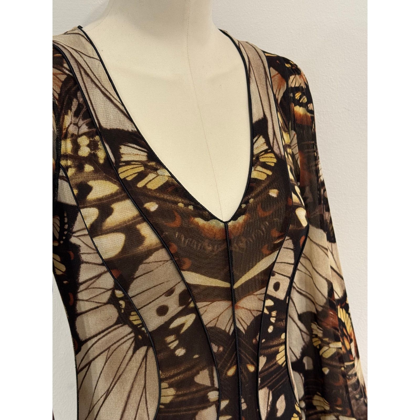 Jean Paul Gaultier S/S2003 Jean Paul Gaultier butterfly midi dress Size M / US 6-8 / IT 42-44 - 6 Thumbnail