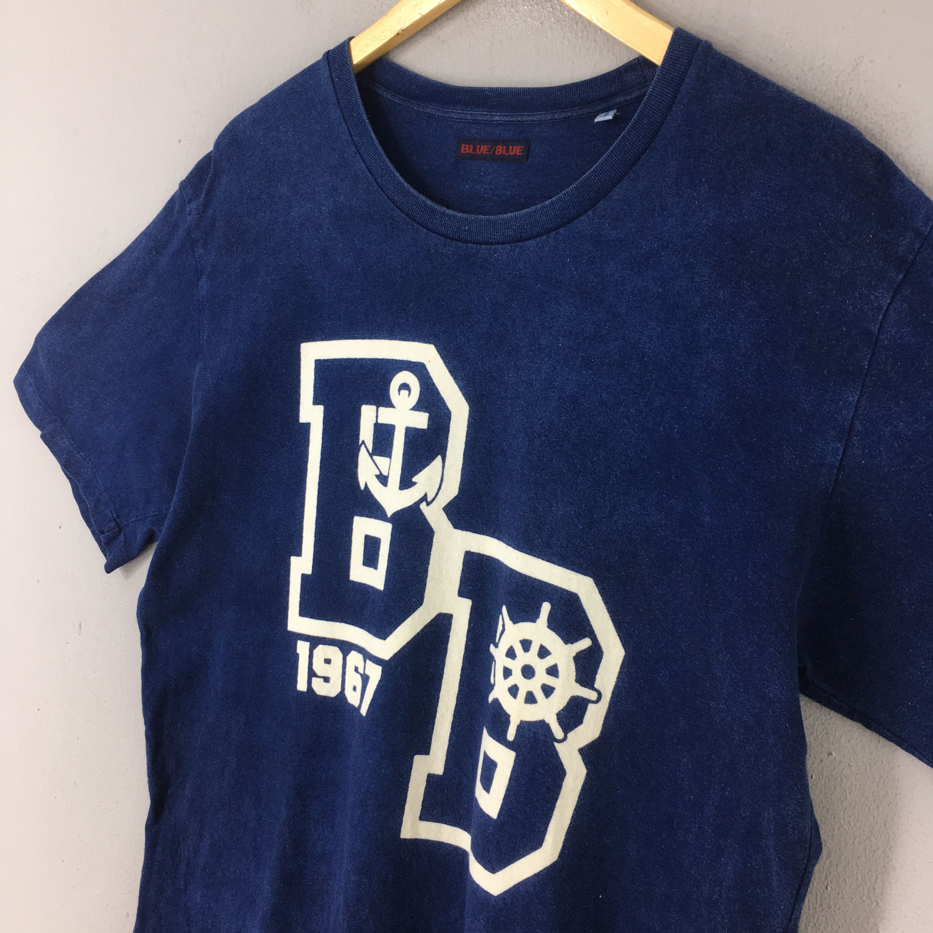 45rpm Vintage Blue Blue Japan Indigo Blue Tshirt Medium Size US M / EU 48-50 / 2 - 3 Thumbnail
