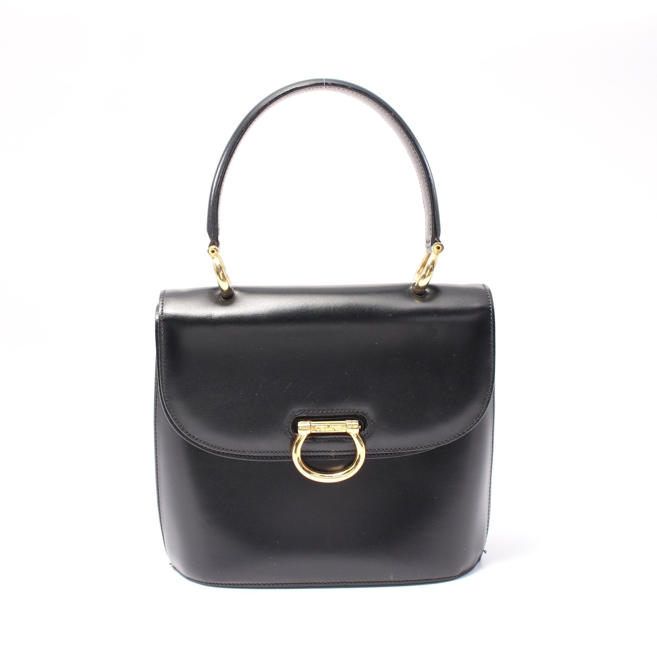 Celine Celine Handbag Leather Black Size ONE SIZE - 1 Thumbnail