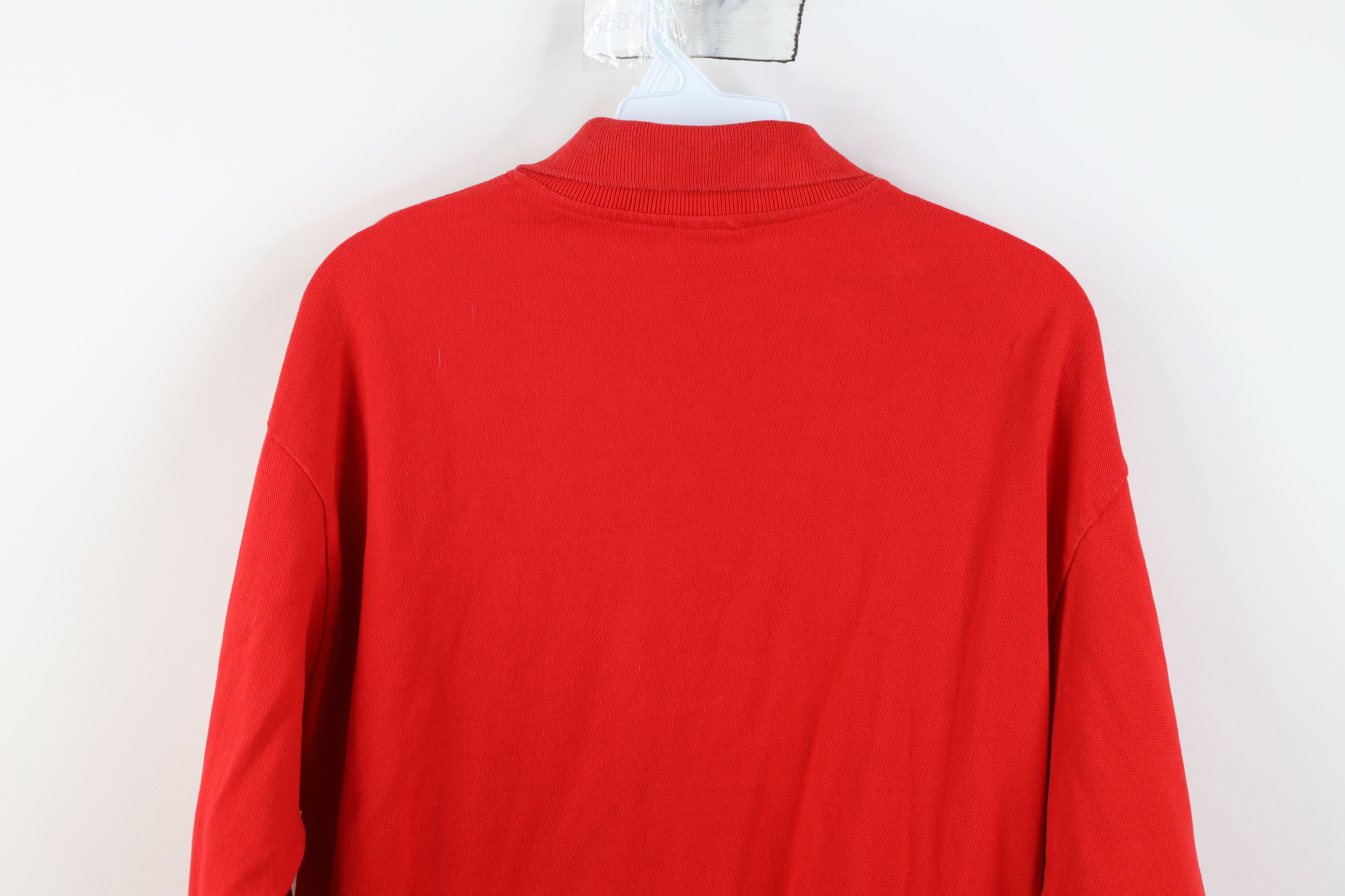 Vintage Vintage 90s Streetwear Long Sleeve Rugby Polo Shirt Red Size US L / EU 52-54 / 3 - 11 Thumbnail