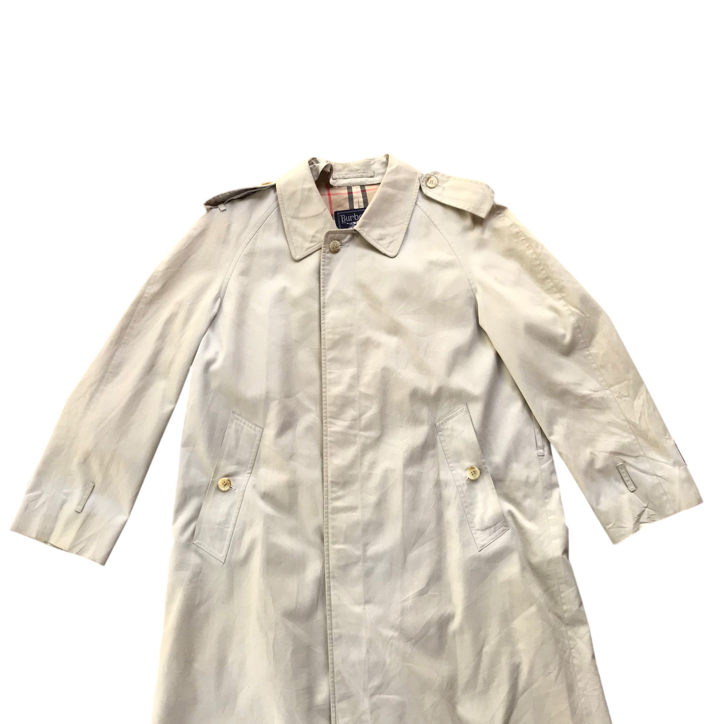Burberry Vintage 90s Burberry Nova Check Trench Coat Jacket / medium Size US M / EU 48-50 / 2 - 2 Thumbnail
