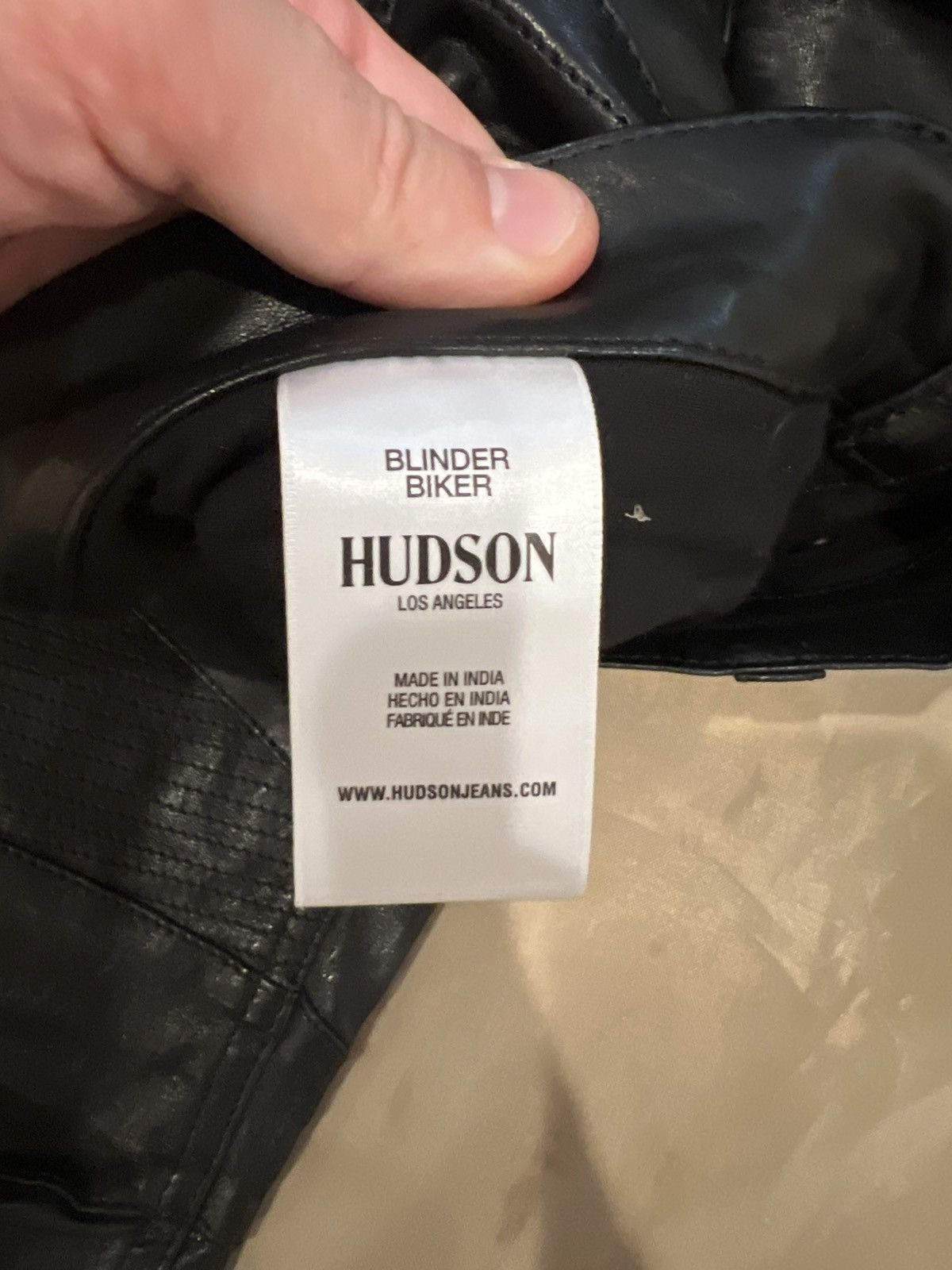 Hudson Hudson Men's The Blinder V2 Skinny Leather Jeans size 36 Size US 36 / EU 52 - 5 Thumbnail