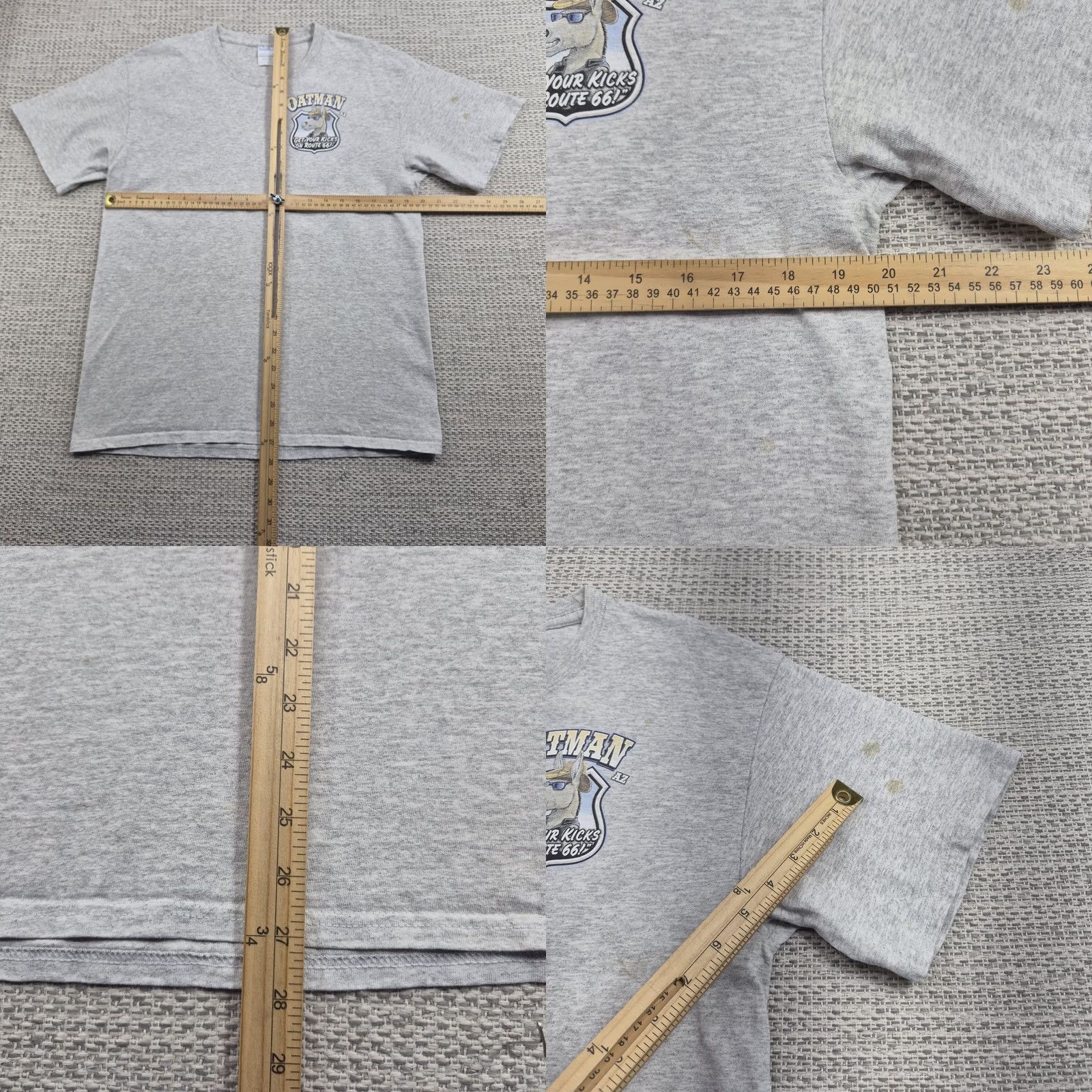 Port & Company Port & Company Shirt Mens Large Gray Route 66 Graphic Tee Size US L / EU 52-54 / 3 - 8 Thumbnail
