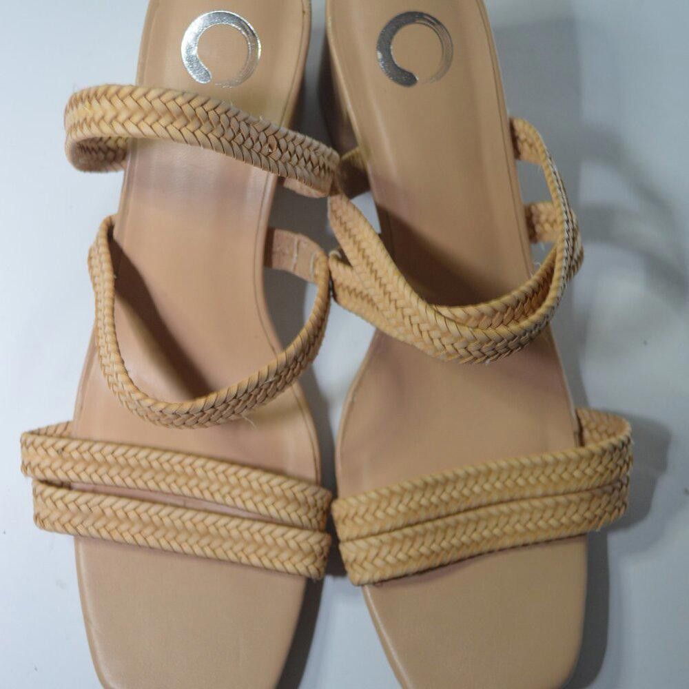 Designer Braided Nude Heeled Sandals, Size 10 Size US 10 / IT 40 - 1 Thumbnail